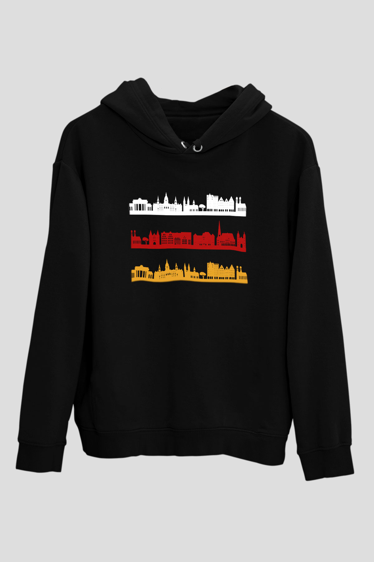 Almanya Siyah Unisex Hoodie