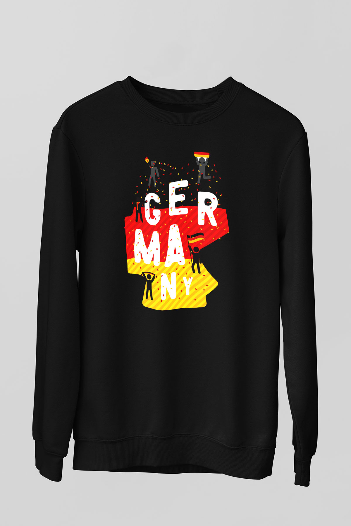Almanya Siyah Unisex Sweatshirt