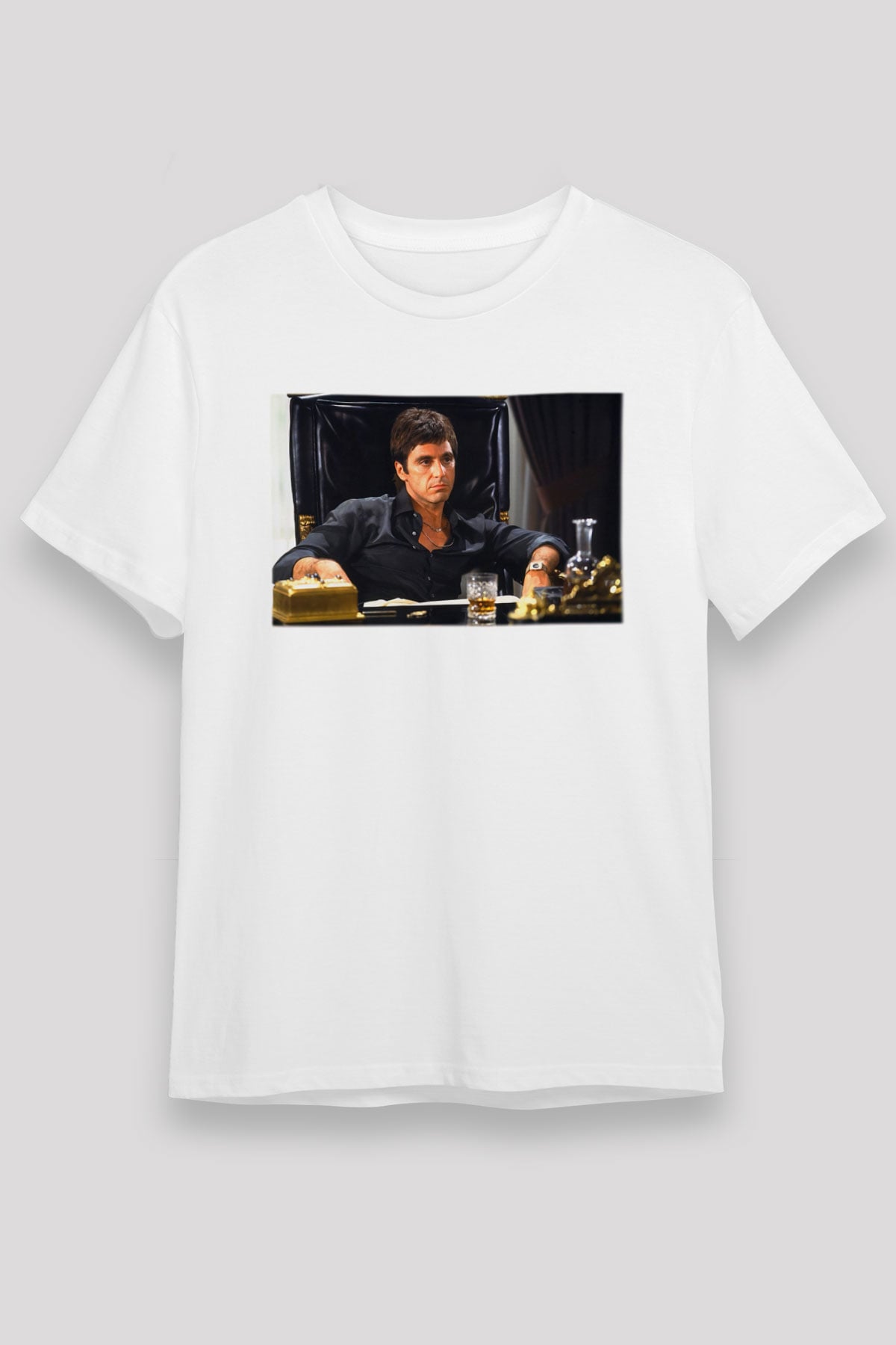 Alpacino Beyaz Unisex Tişört T-Shirt - TişörtFabrikası