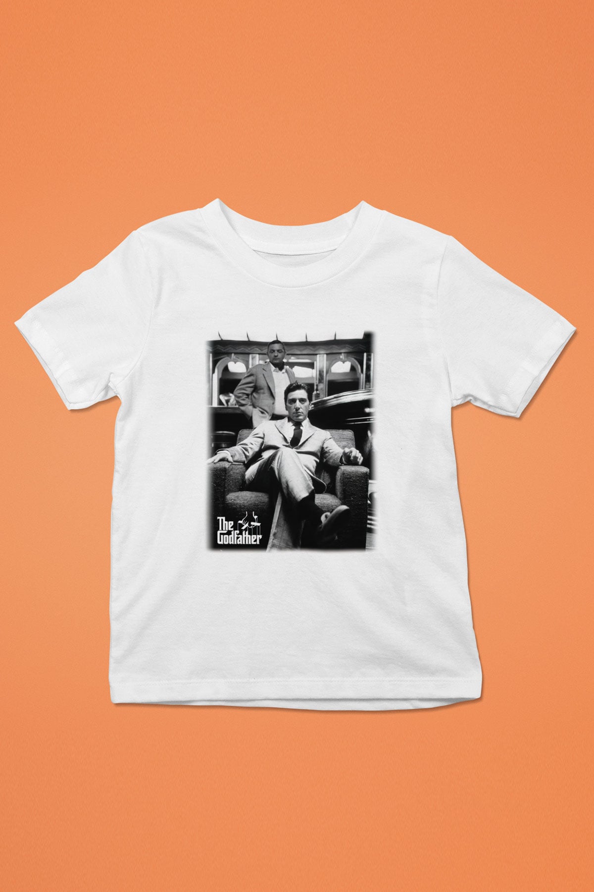 Alpacino The Godfather Baskılı Beyaz Unisex Çocuk Tişört