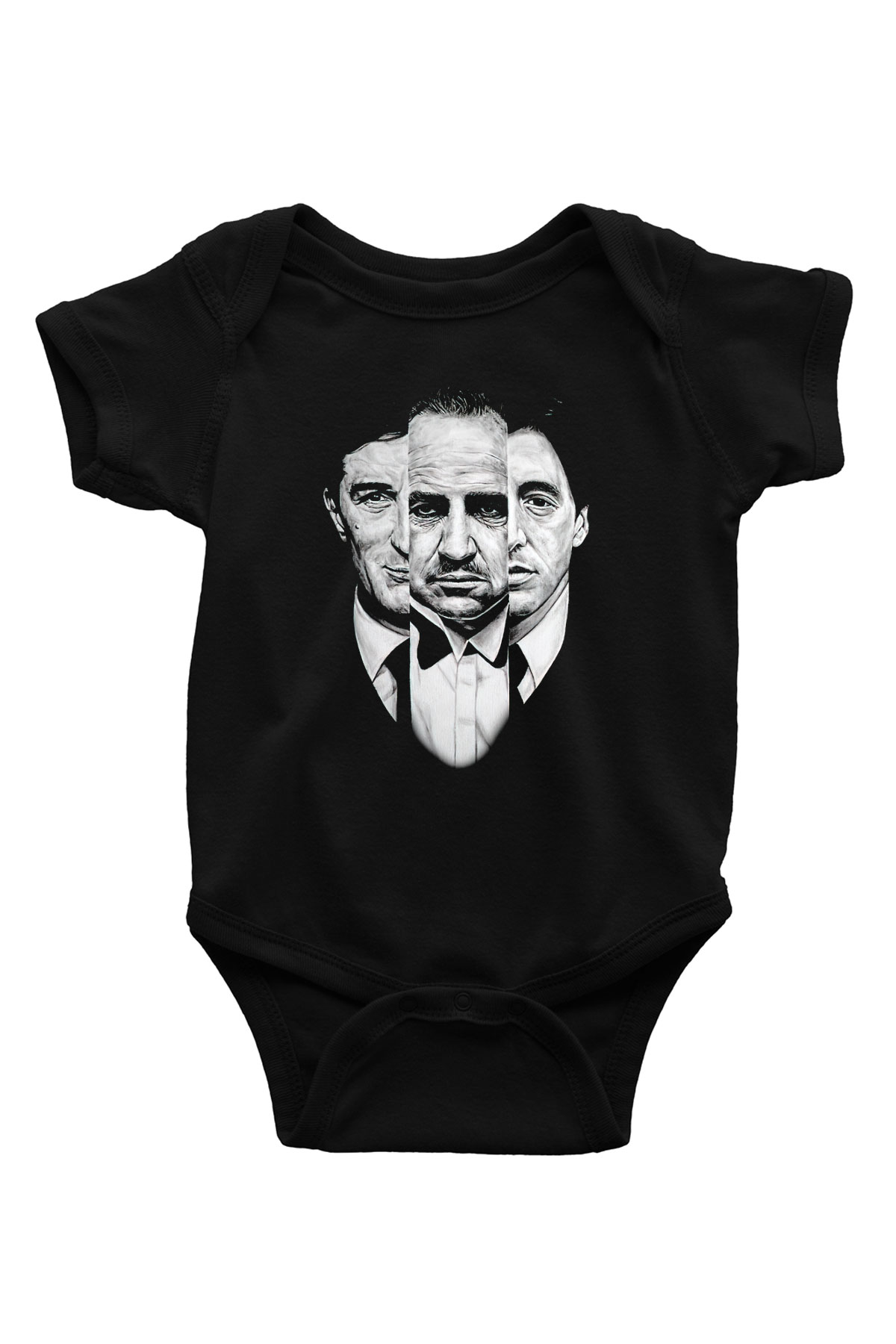 Alpacino The Godfather Baskılı Siyah Bebek Body - Zıbın