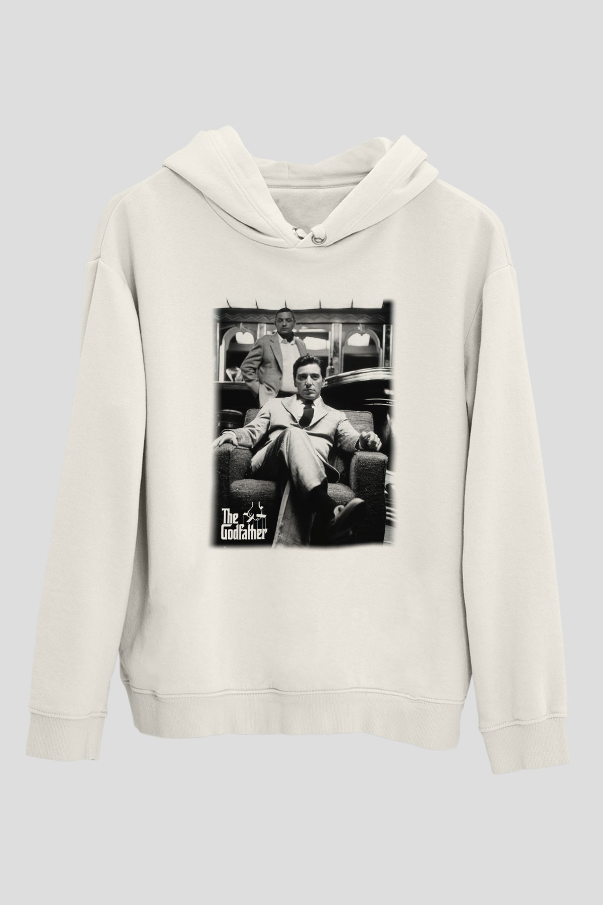 Alpacino The Godfather Beyaz Unisex Kapşonlu Sweatshirt