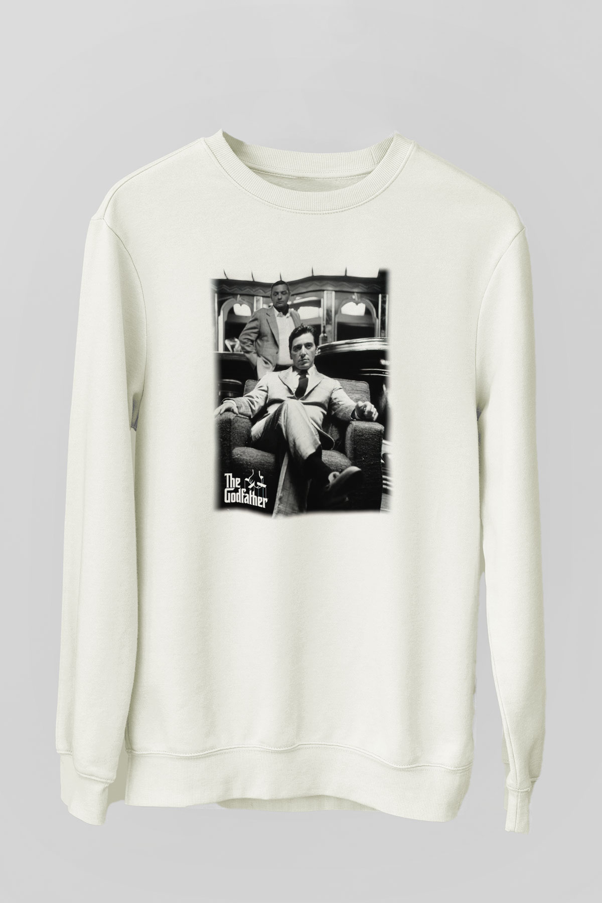 Alpacino The Godfather Beyaz Unisex Sweatshirt