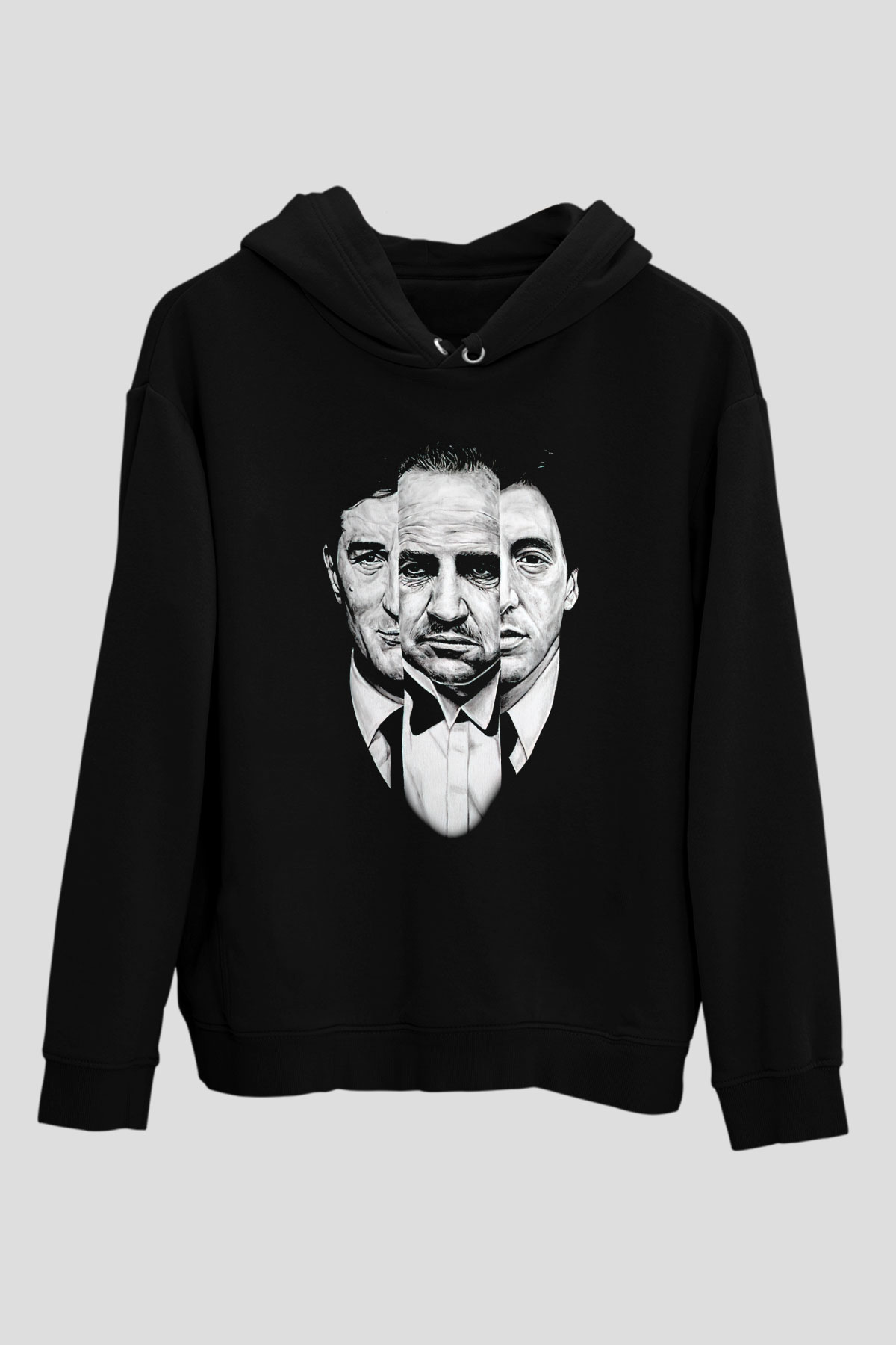 Alpacino The Godfather Siyah Unisex Hoodie