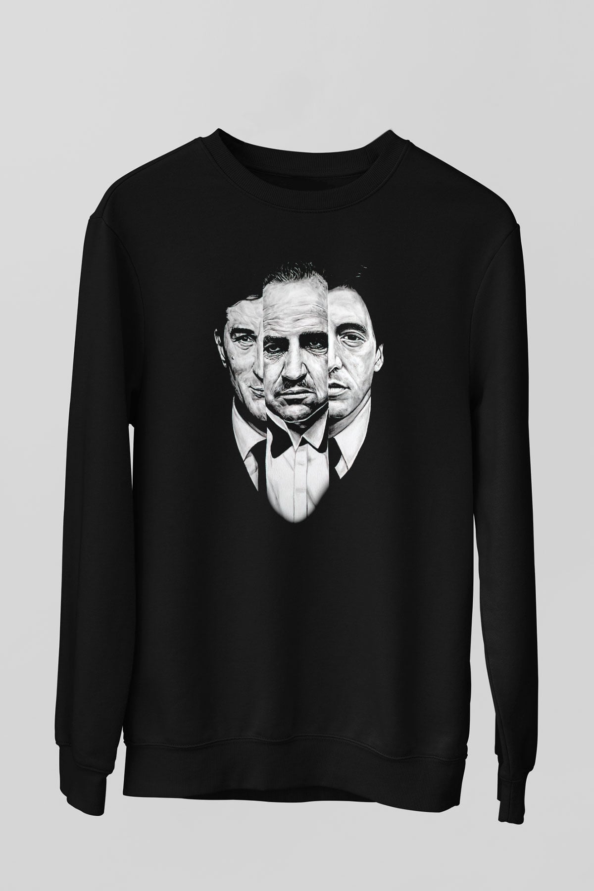 Alpacino The Godfather Siyah Unisex Sweatshirt
