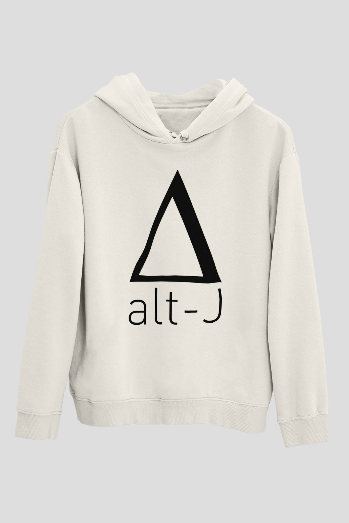 Alt-J Beyaz Unisex Kapüşonlu Sweatshirt