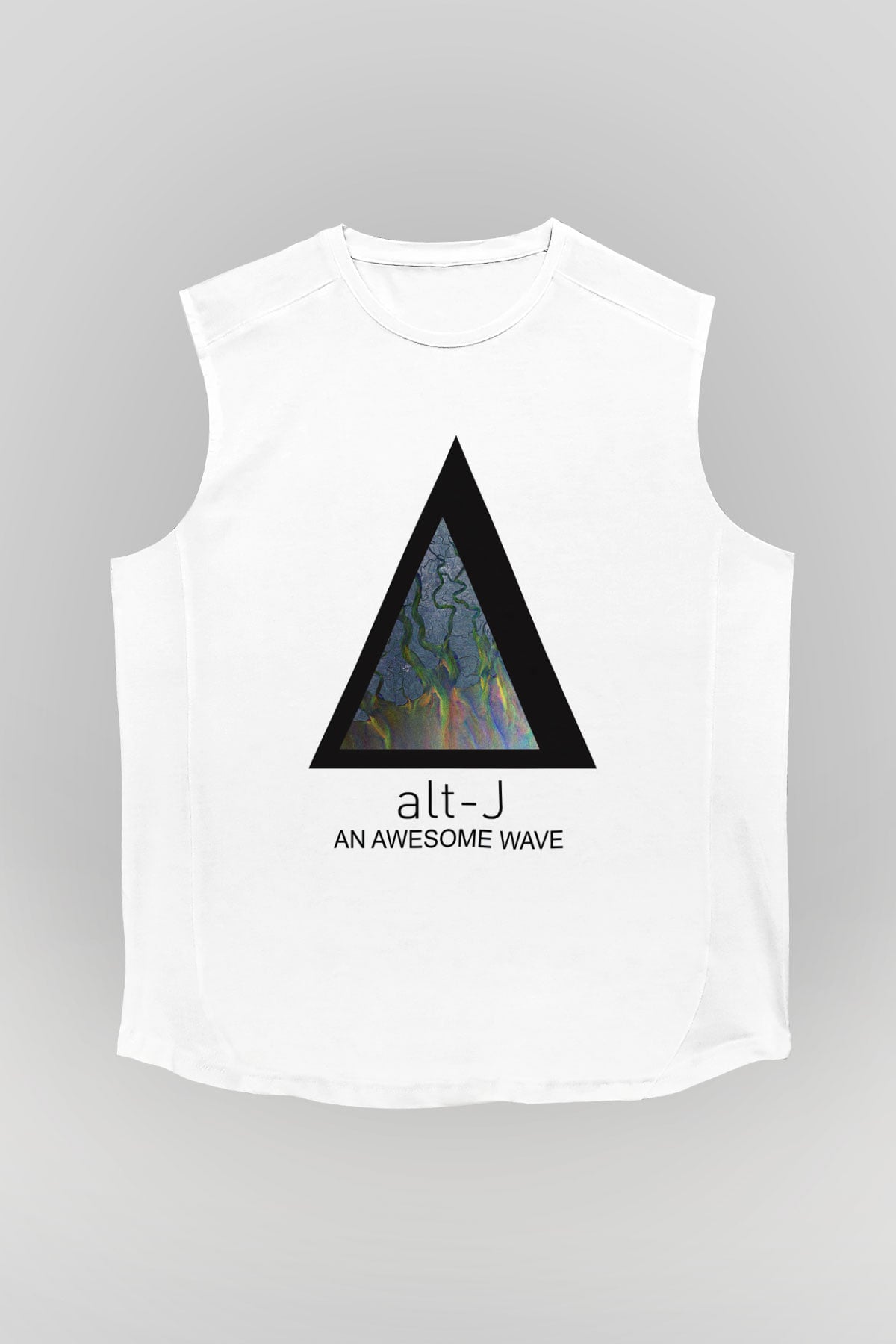 Alt-J Beyaz Unisex Kolsuz Tişört