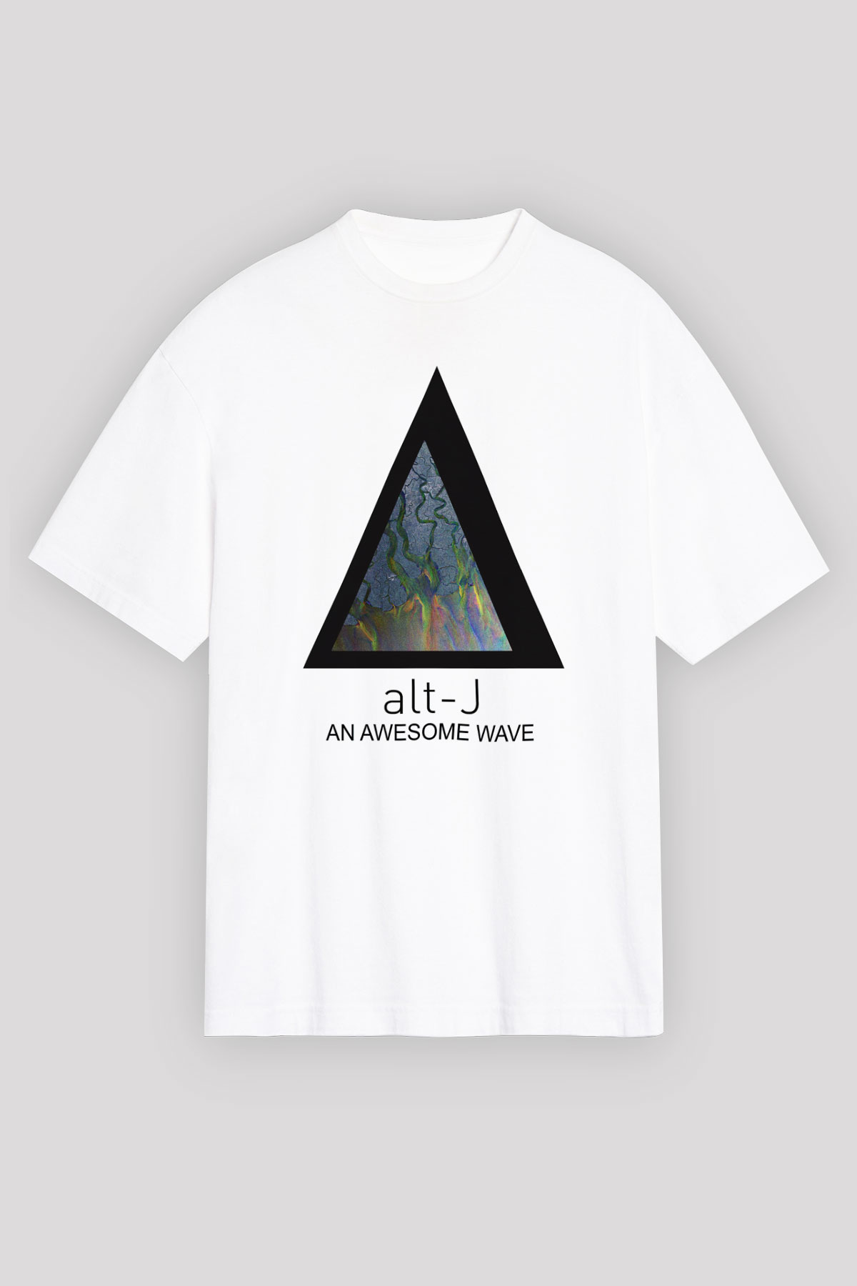 Alt-J Beyaz Unisex Oversize Tişört T-Shirt