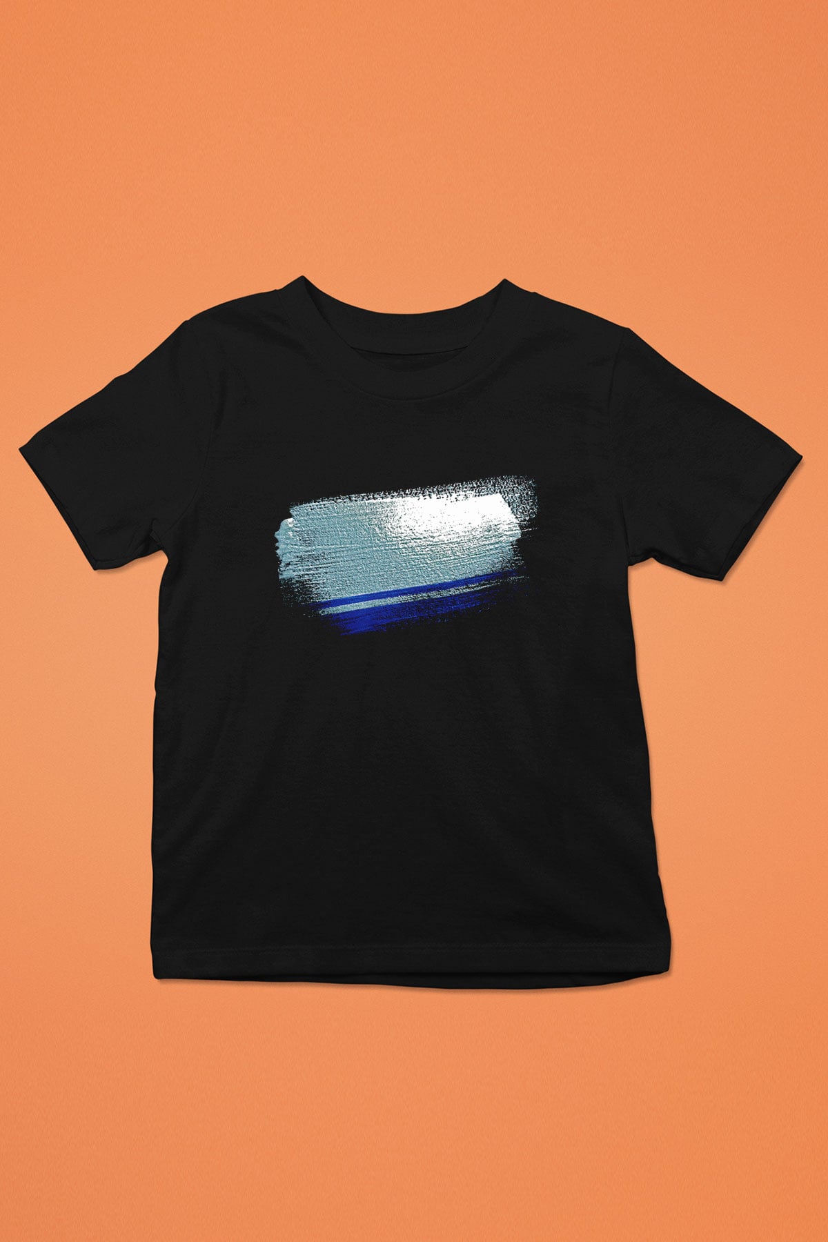 Altay Cumhuriyeti - Altai Republic Bayrağı Baskılı Unisex Siyah Çocuk Tişörtü