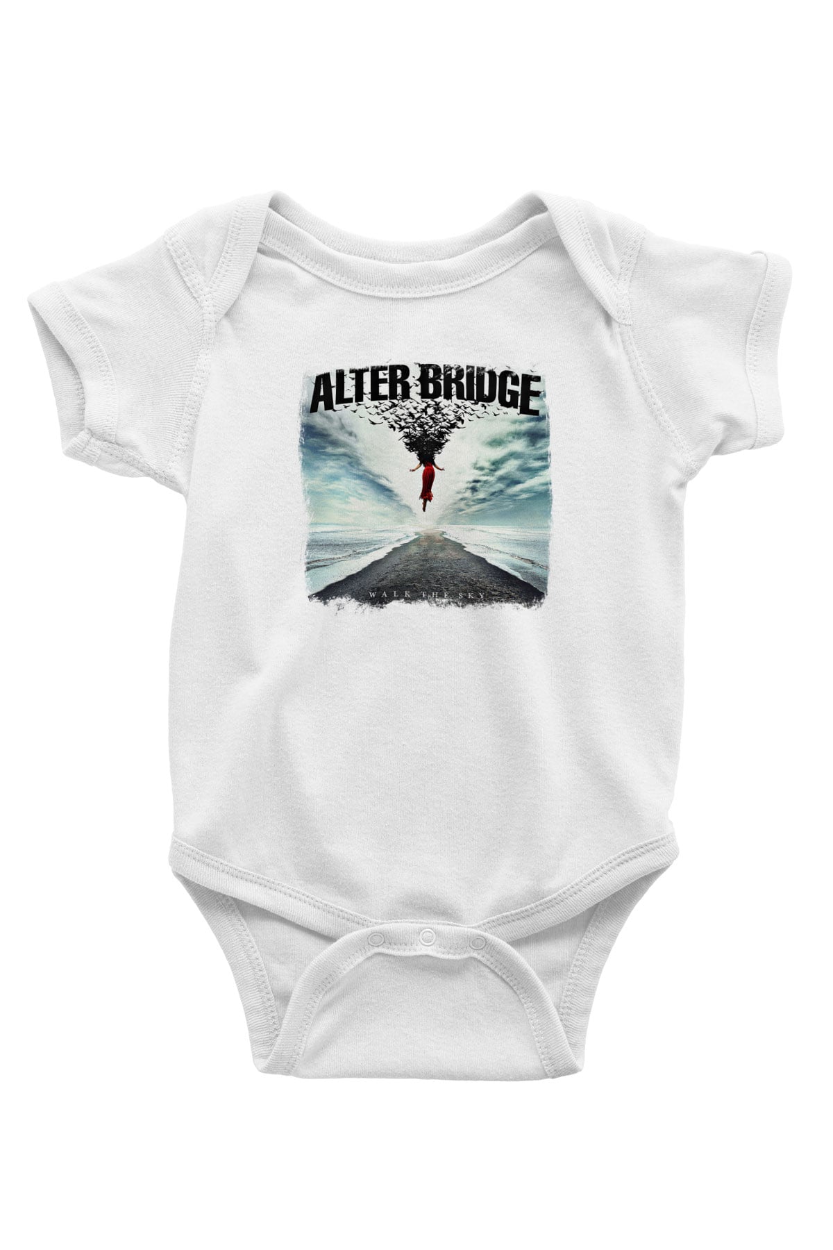 Alter Bridge Baskılı Unisex Beyaz Bebek Body - Zıbın