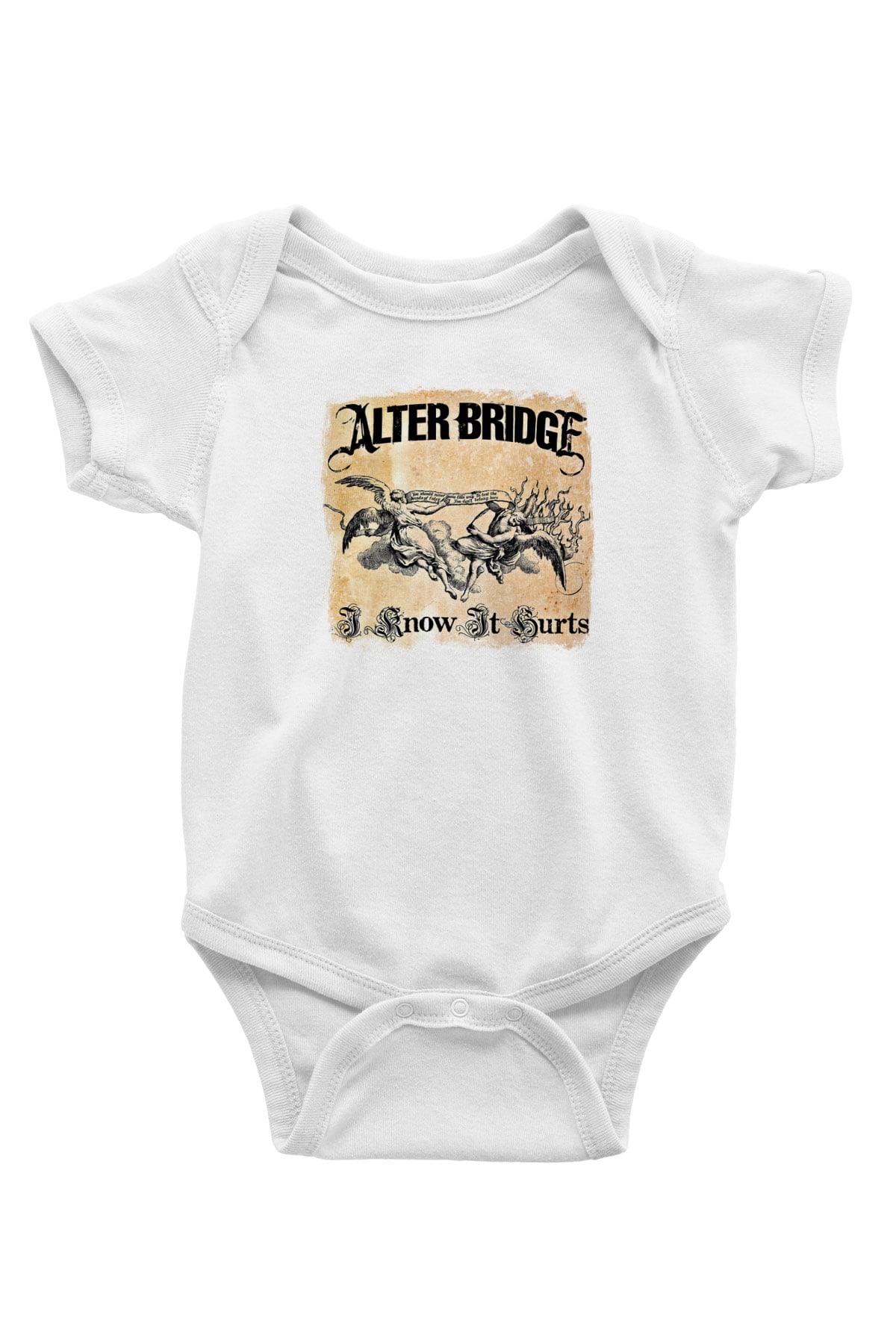 Alter Bridge Baskılı Unisex Beyaz Bebek Body - Zıbın