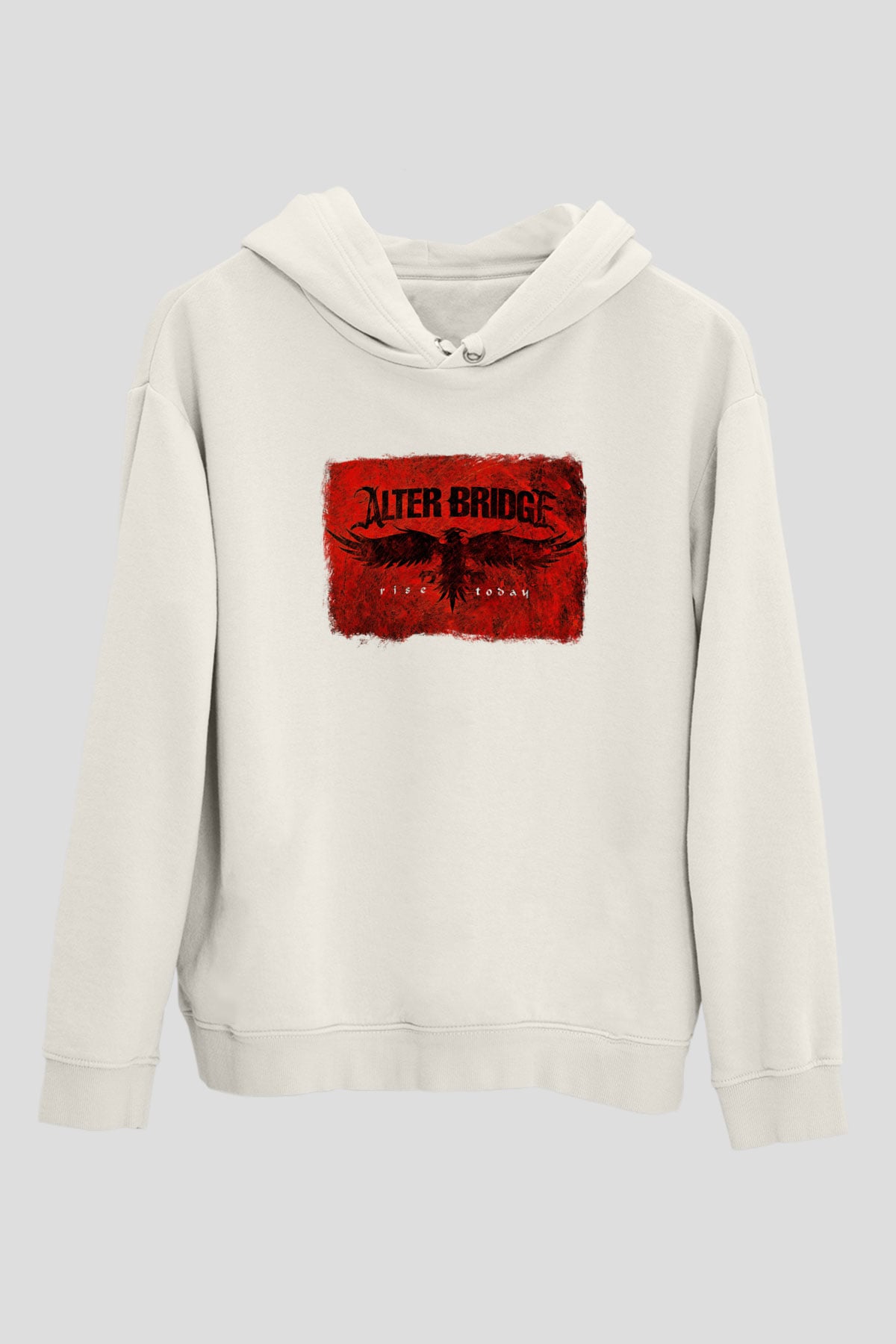 Alter Bridge Baskılı Unisex Beyaz Hoodie