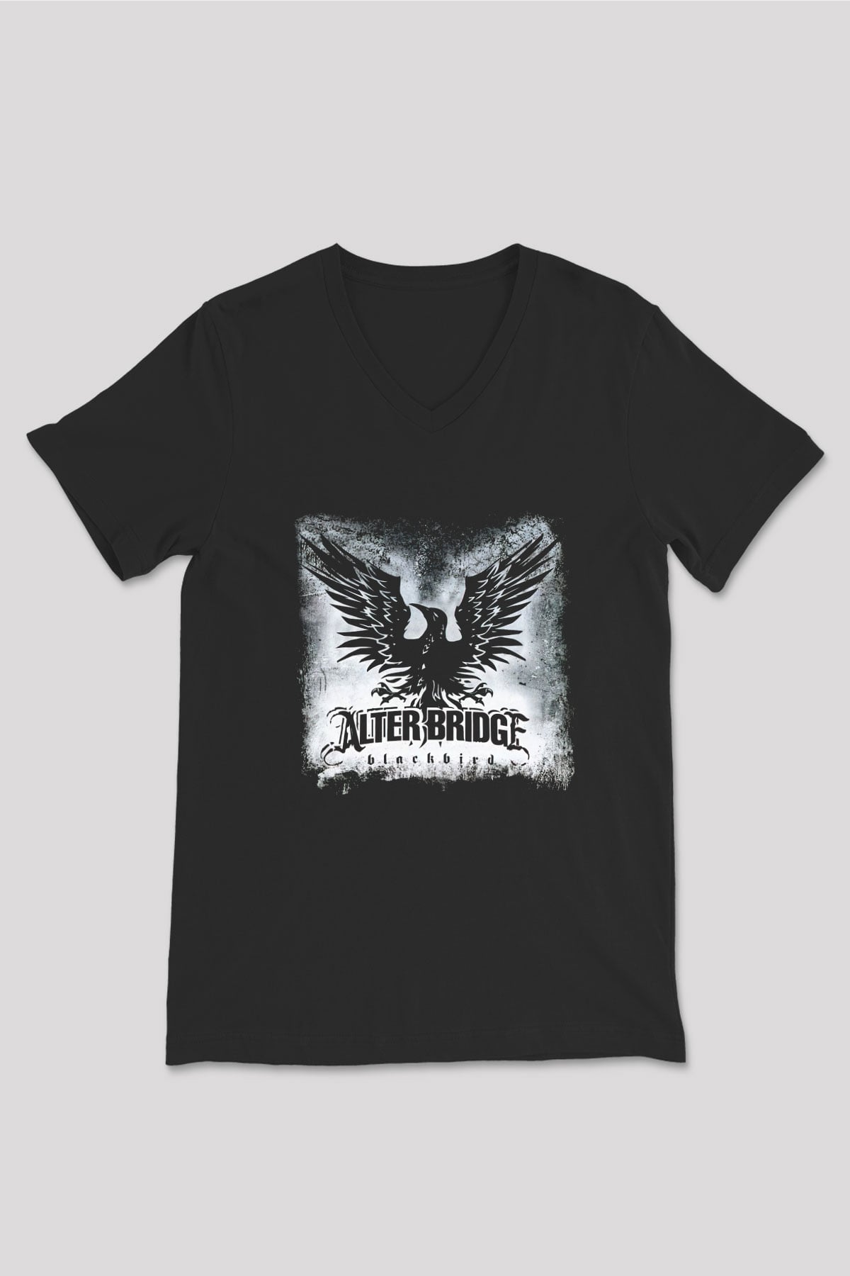 Alter Bridge Siyah Unisex V Yaka Tişört T-Shirt