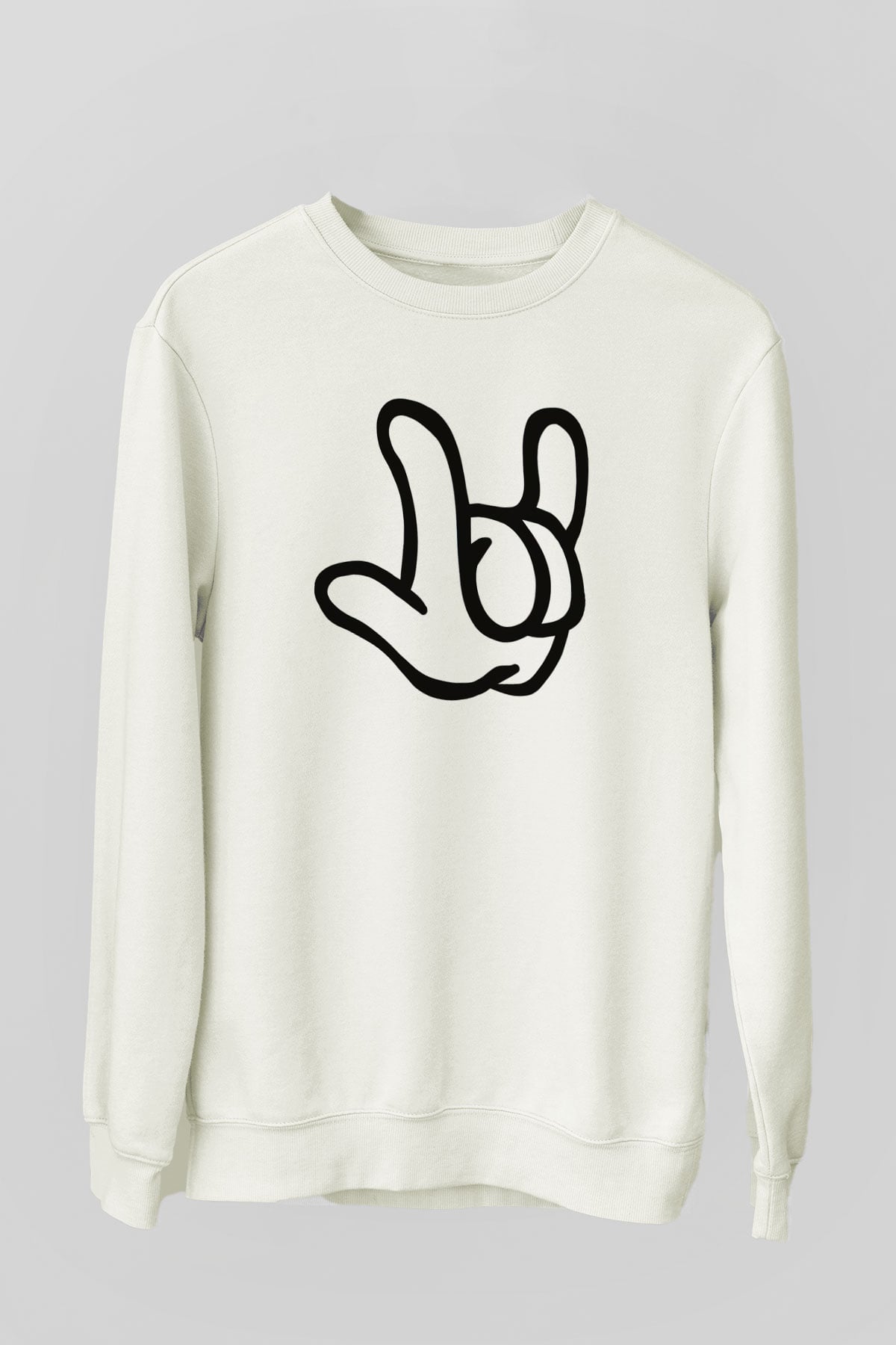 Alto Ritmo Rock Big Band Beyaz Unisex Sweatshirt