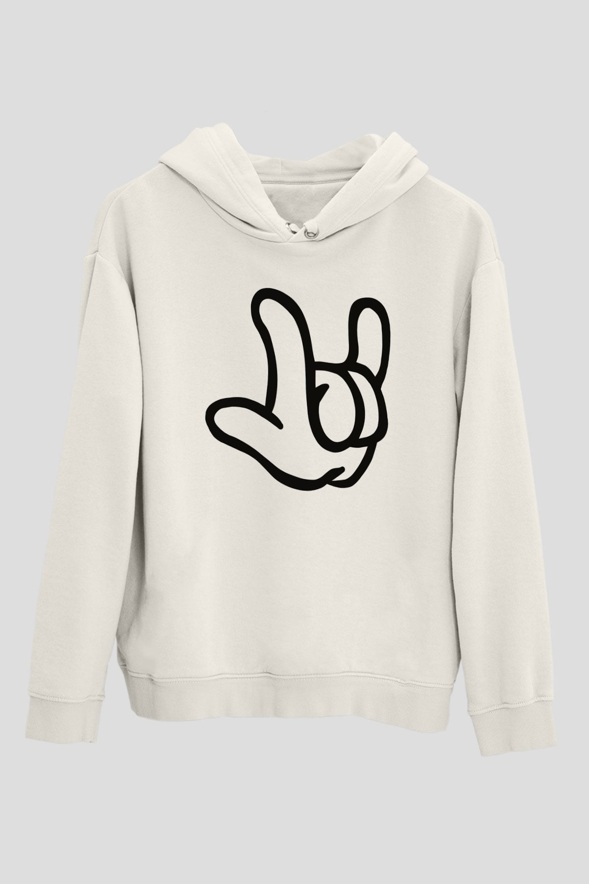 Alto Ritmo Rock Big Band Beyaz Unisex Kapşonlu Sweatshirt