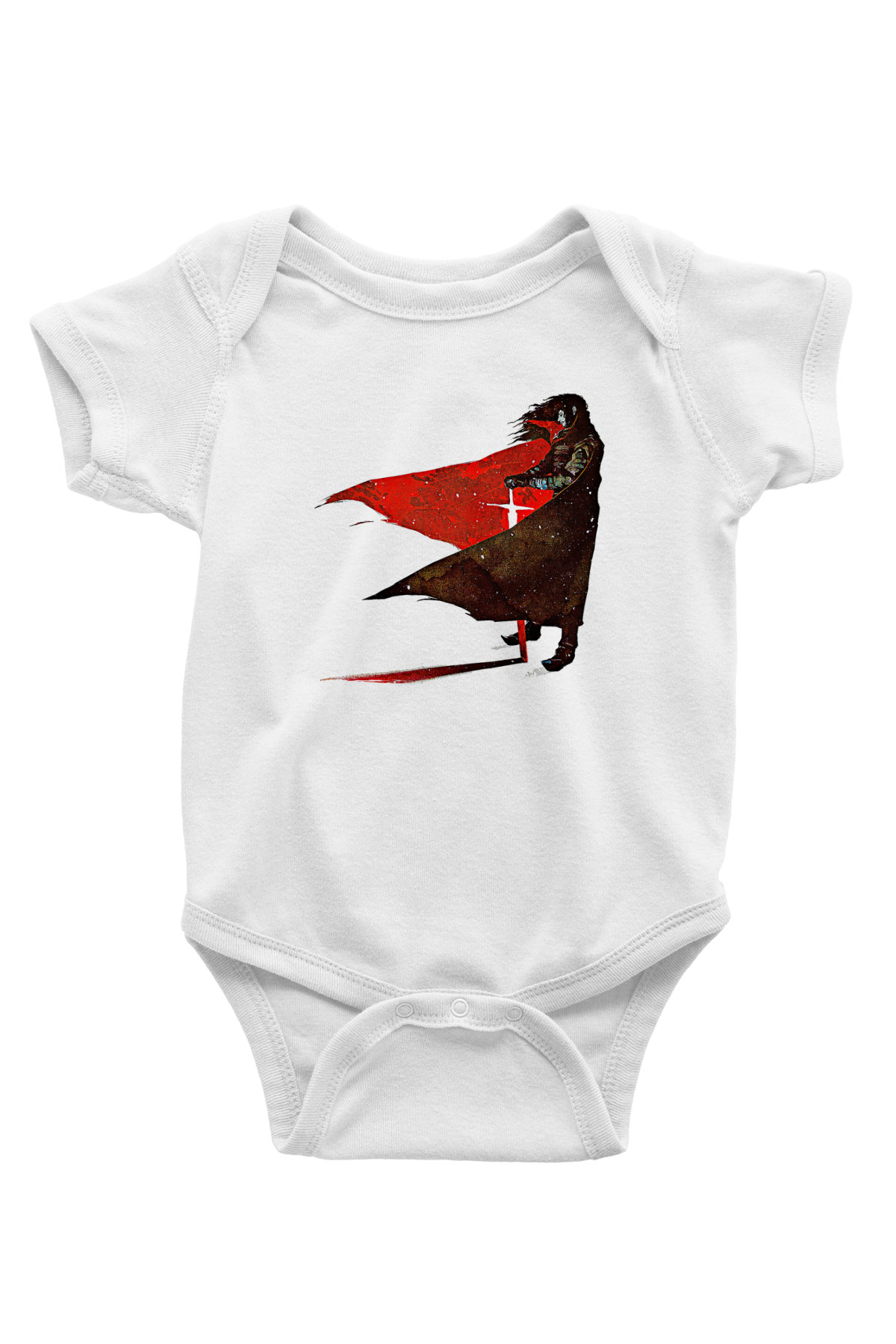 Alucard Baskılı Beyaz Unisex Bebek Body - Zıbın
