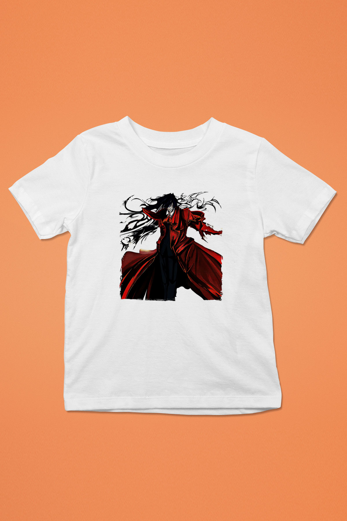 Alucard Baskılı Beyaz Unisex Beyaz Çocuk Tişört - Tshirt