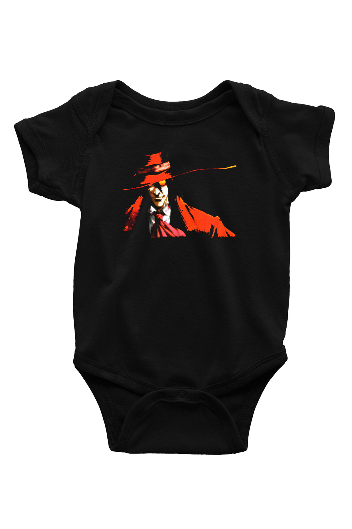 Alucard Baskılı Unisex Siyah Bebek Body - Zıbın
