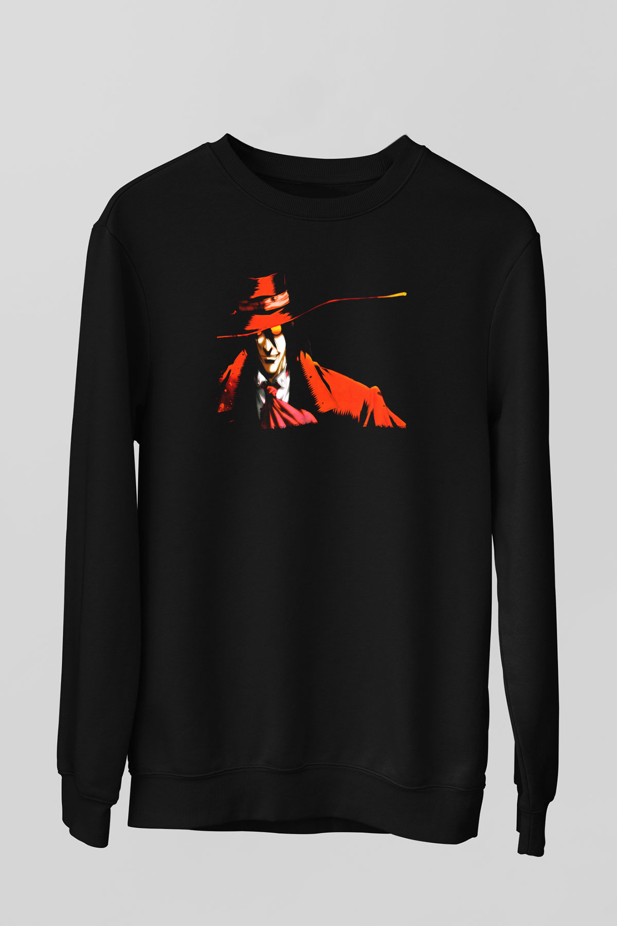 Alucard Baskılı Unisex Siyah Sweatshirt