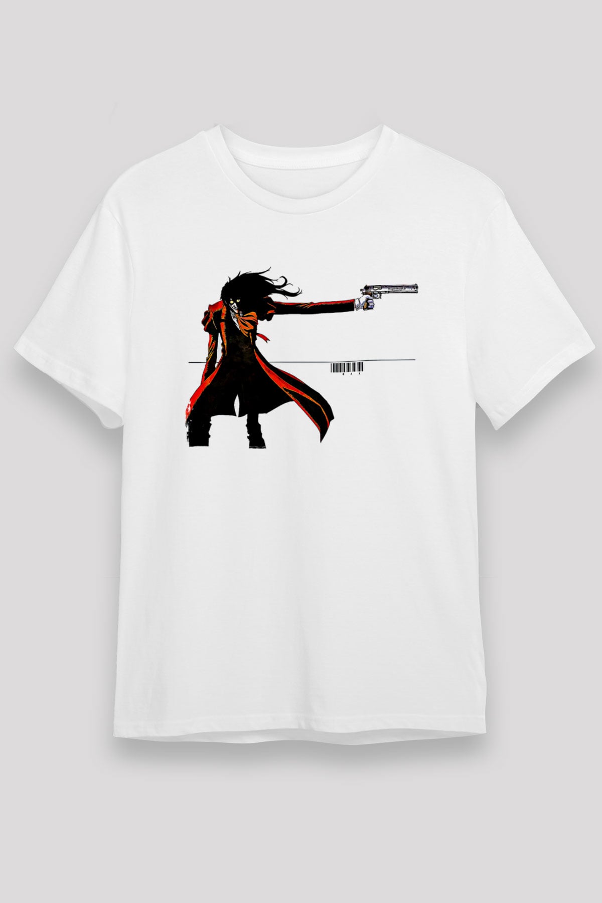 Alucard Unisex Baskılı Beyaz Tişört - Tshirt