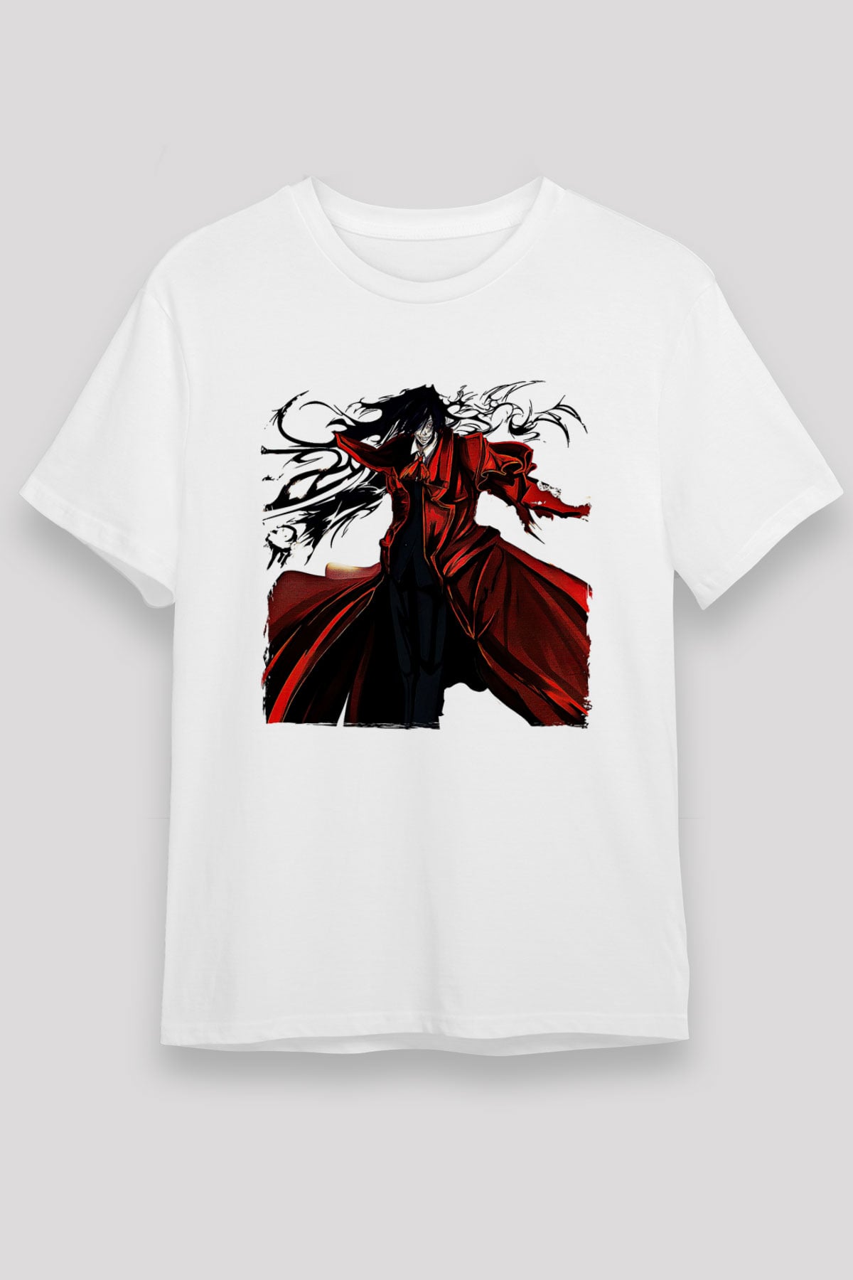 Alucard Unisex Baskılı Beyaz Tişört - Tshirt