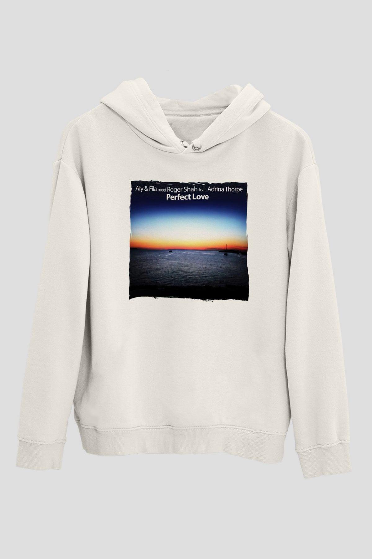 Aly & Fila Beyaz Unisex Kapüşonlu Sweatshirt