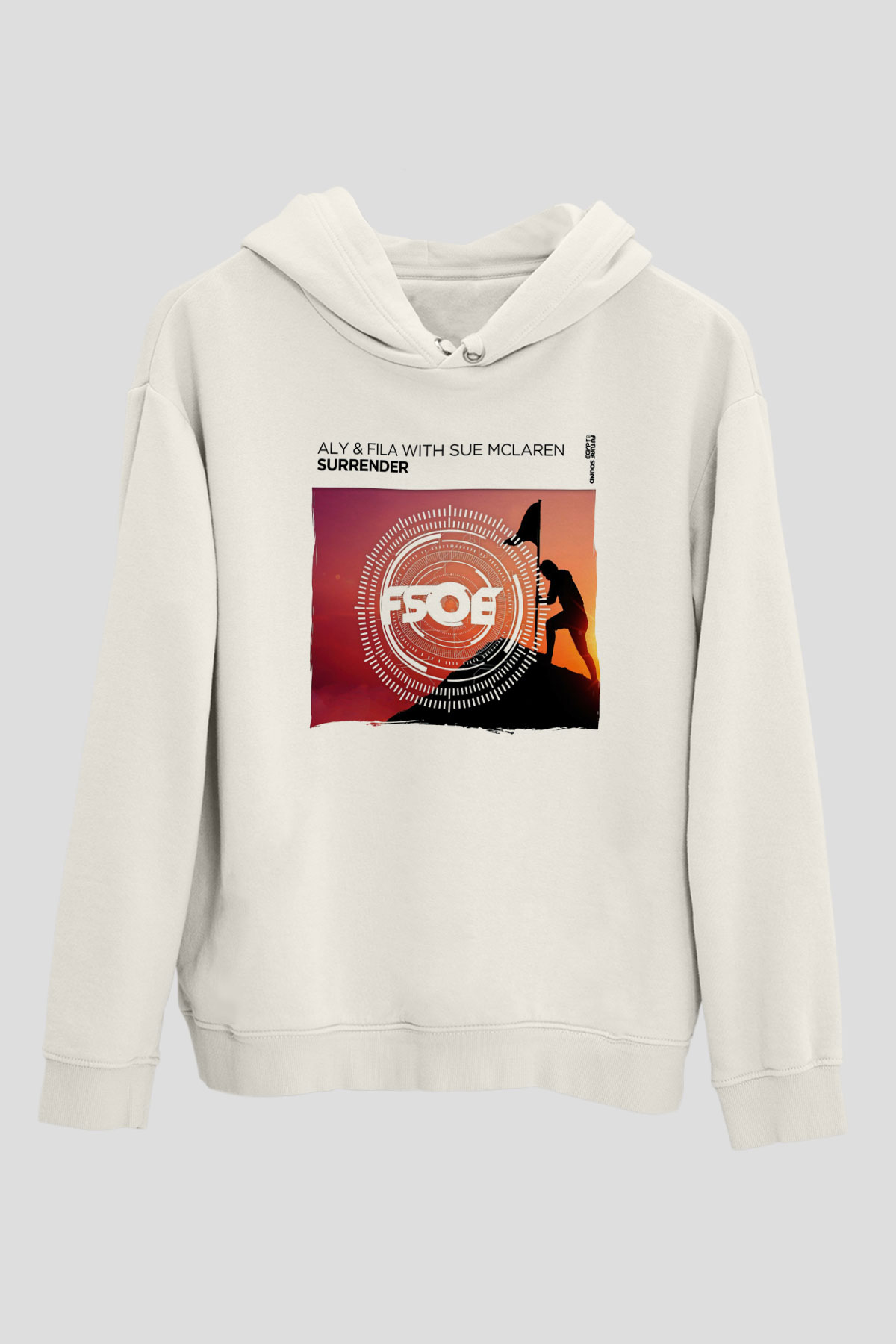 Aly & Fila Beyaz Unisex Kapüşonlu Sweatshirt