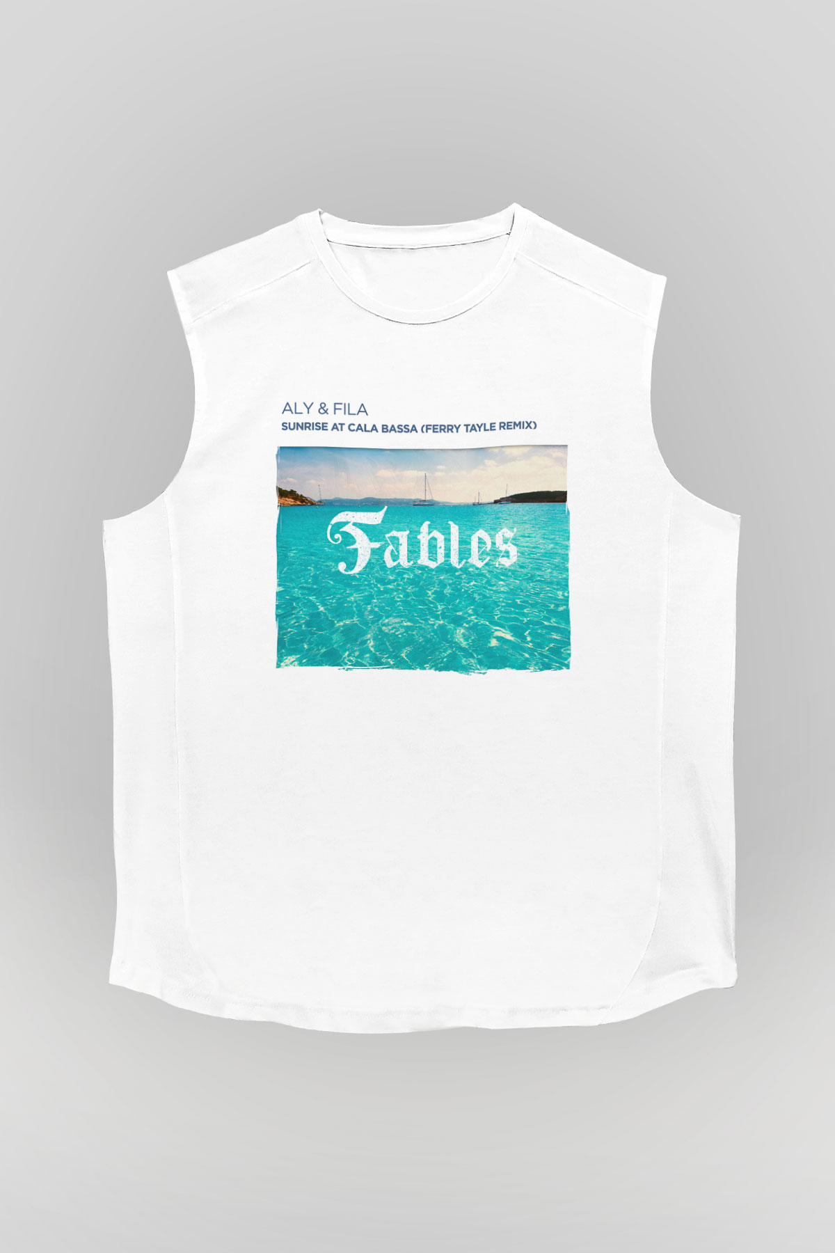 Aly & Fila Beyaz Unisex Kolsuz Tişört