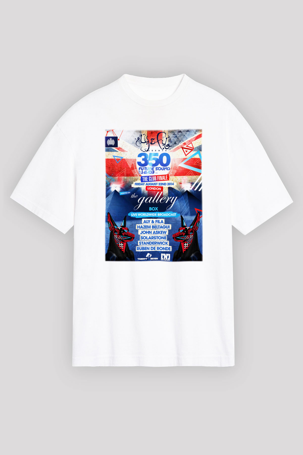 Aly & Fila Beyaz Unisex Oversize Tişört T-Shirt