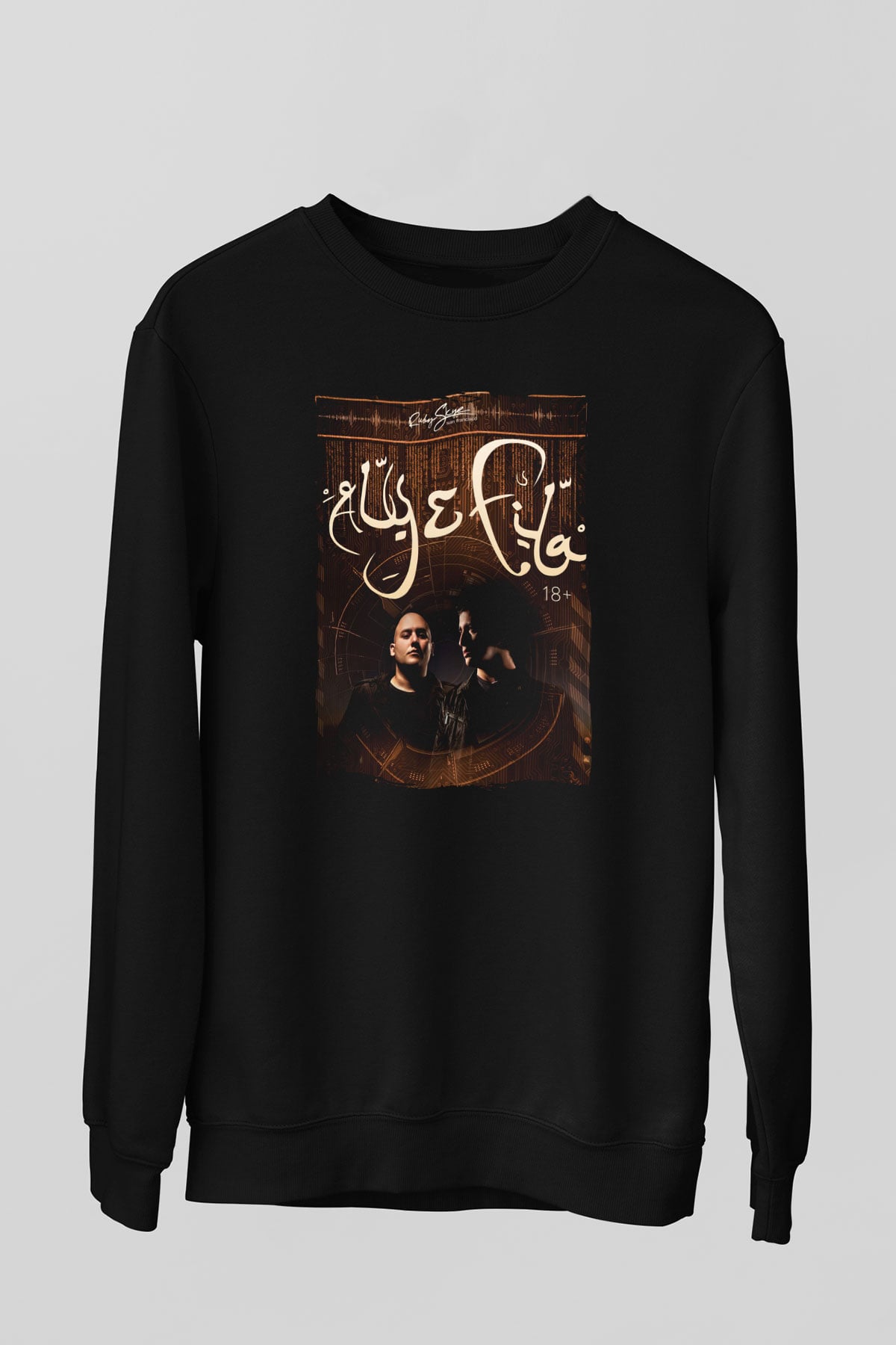 Aly & Fila Siyah Unisex Sweatshirt