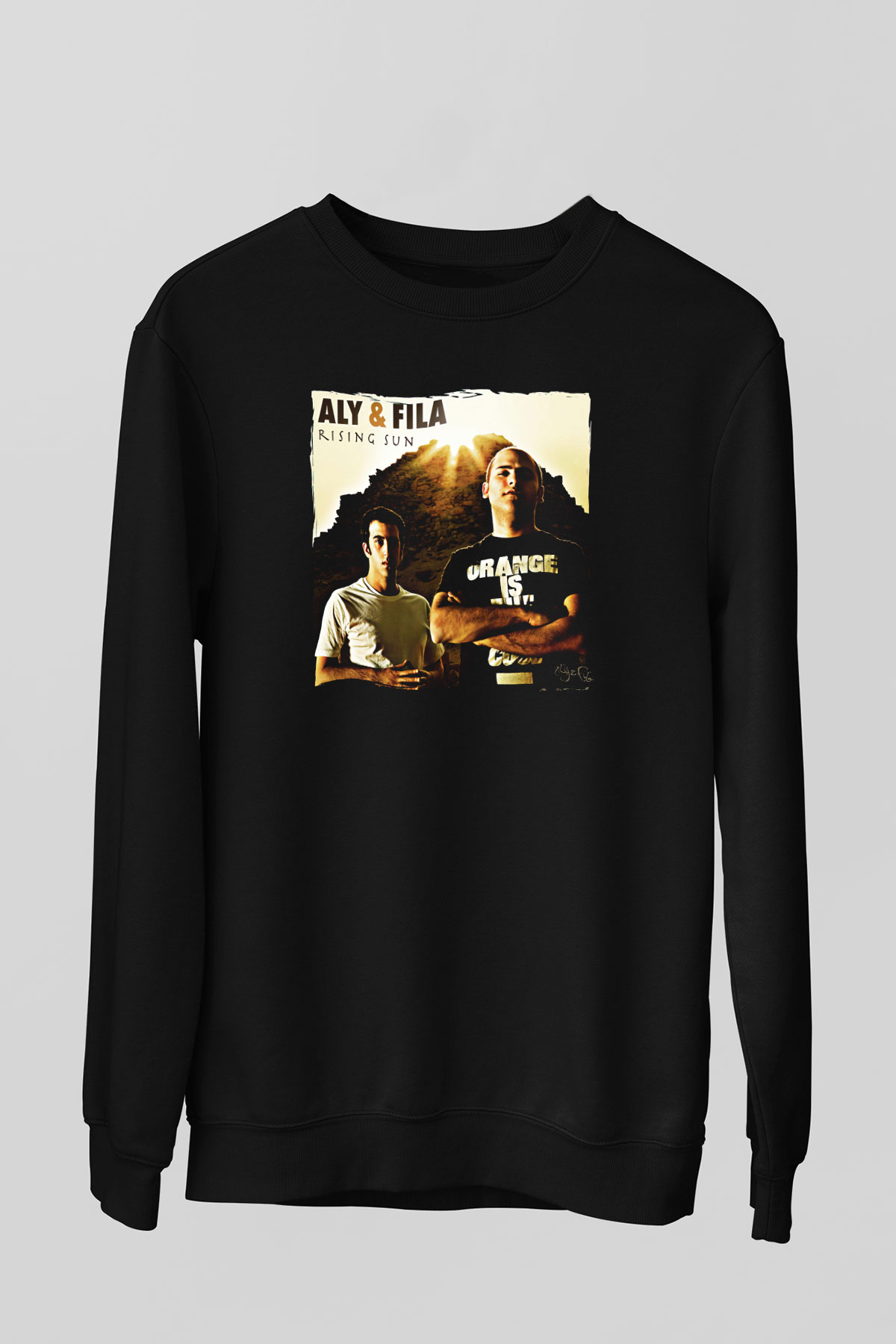 Aly & Fila Siyah Unisex Sweatshirt