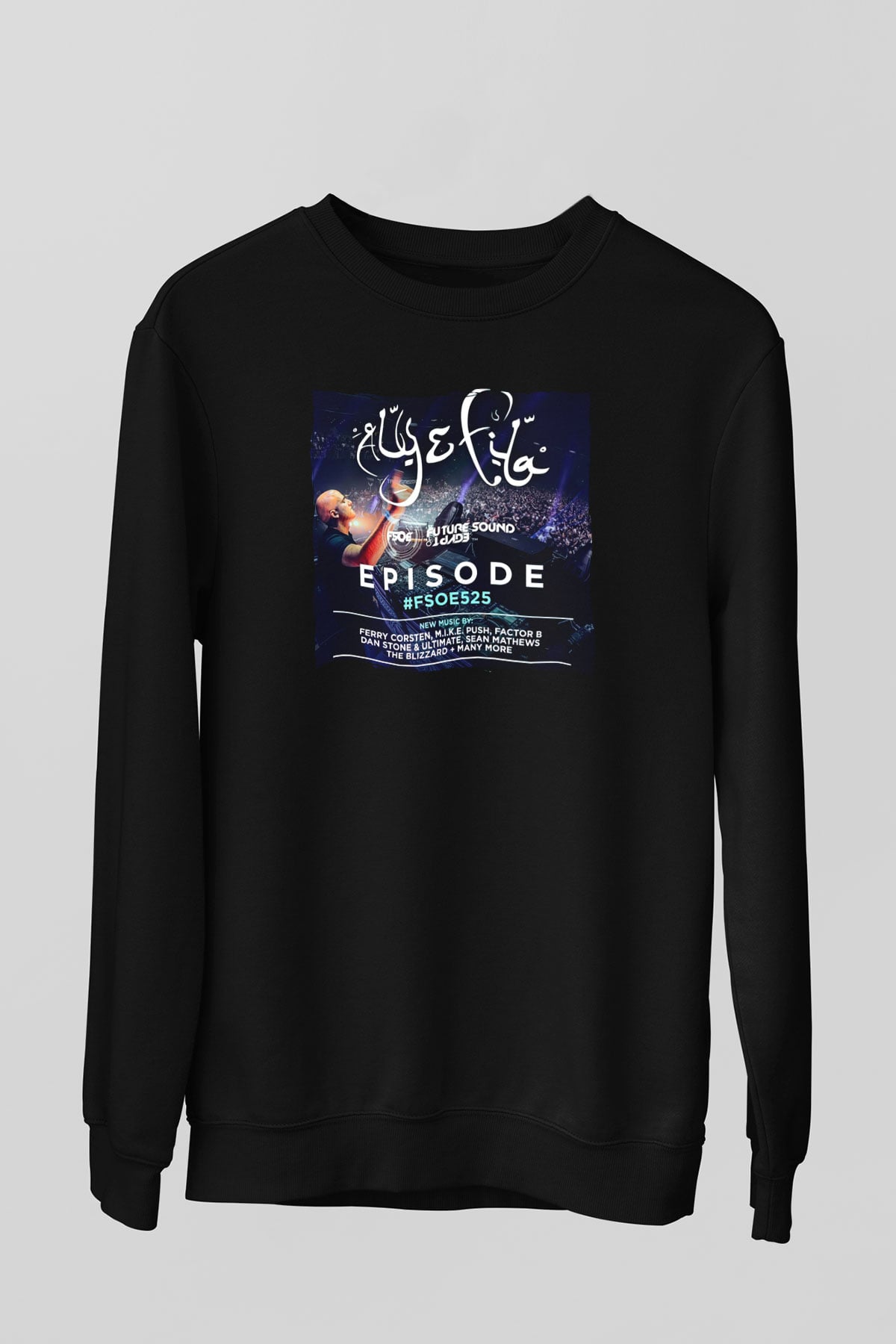 Aly & Fila Siyah Unisex Sweatshirt