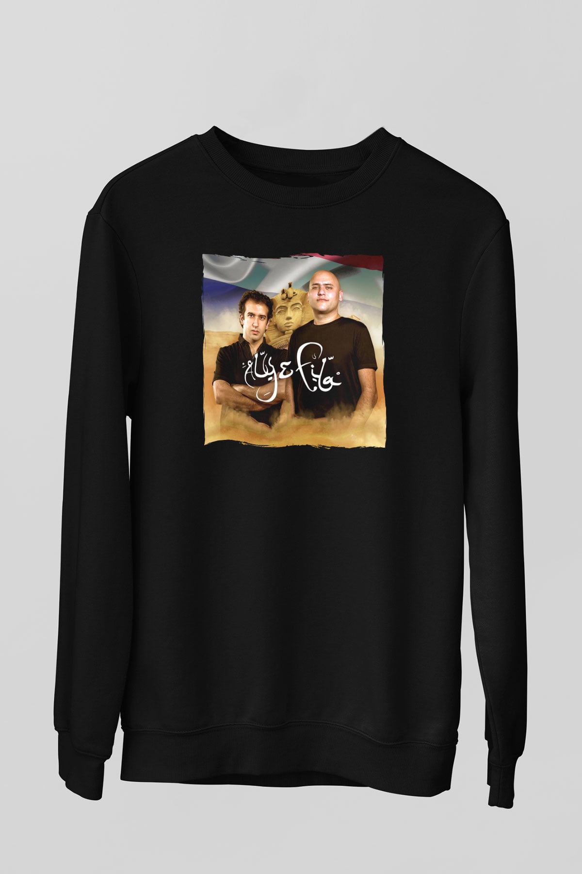 Aly & Fila Siyah Unisex Sweatshirt