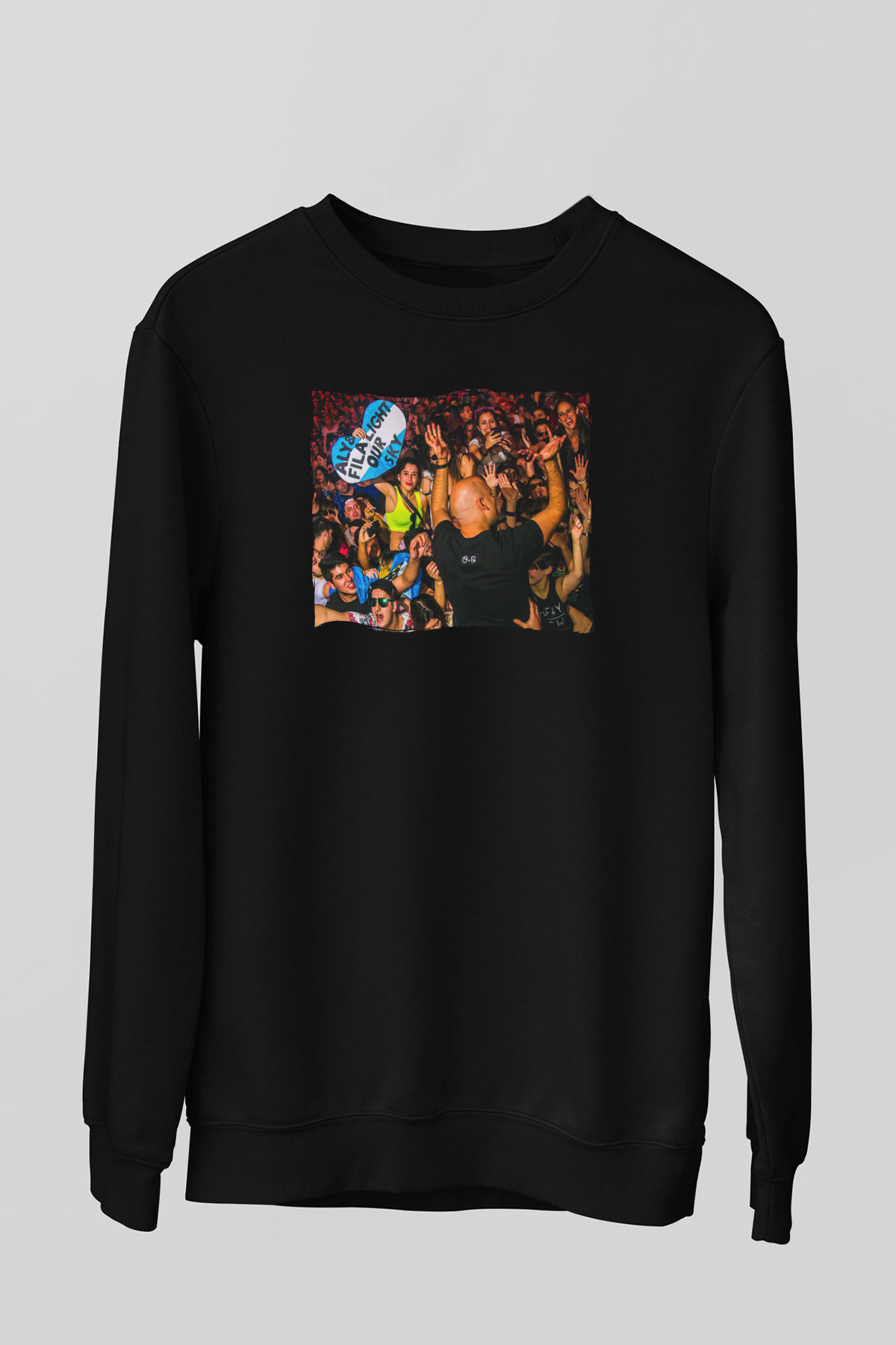 Aly & Fila Siyah Unisex Sweatshirt