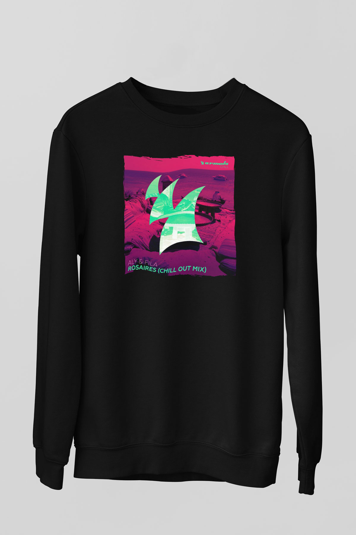 Aly & Fila Siyah Unisex Sweatshirt
