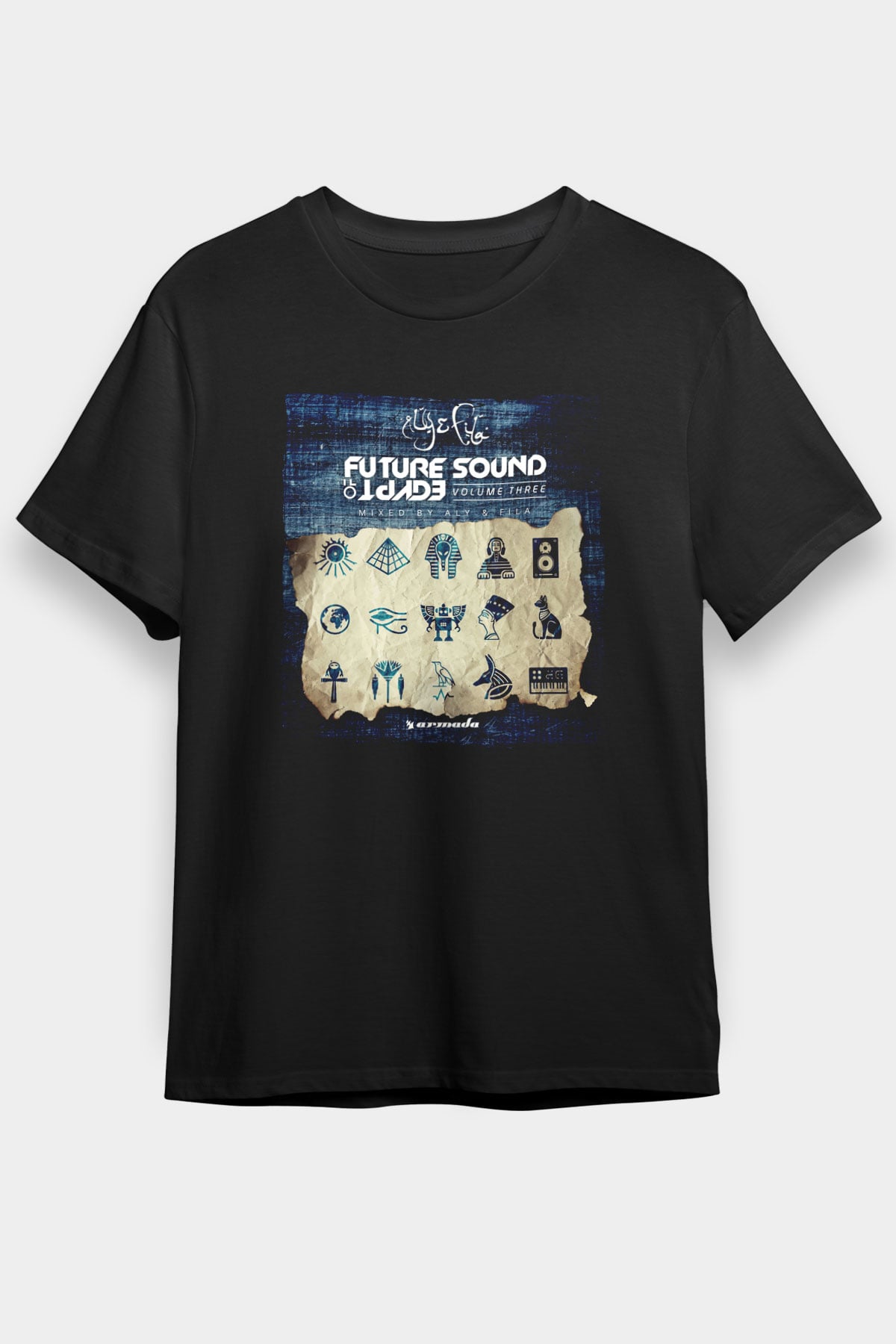 Aly & Fila Siyah Unisex Tişört T-Shirt - TişörtFabrikası