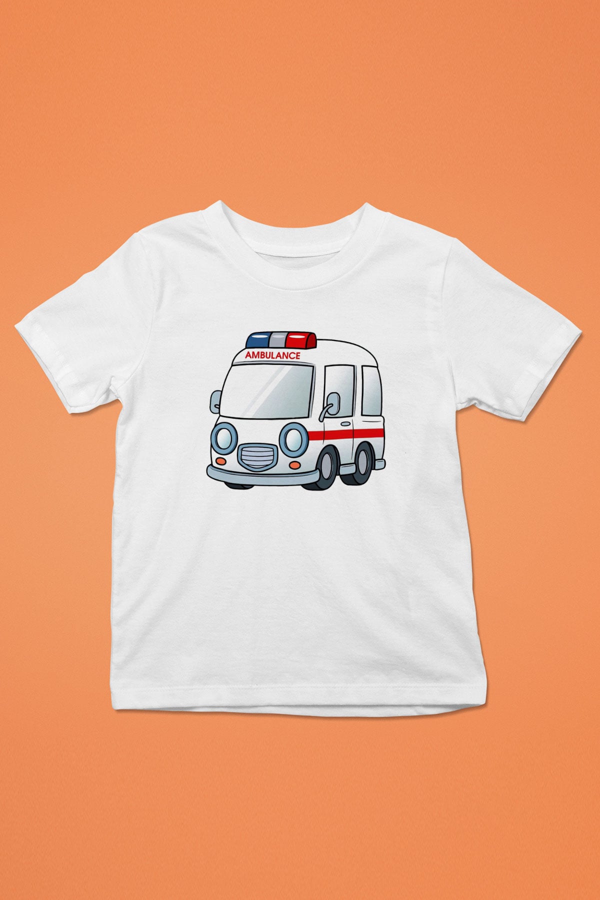 Ambulans şoförü Baskılı Beyaz Unisex Çocuk Tişört