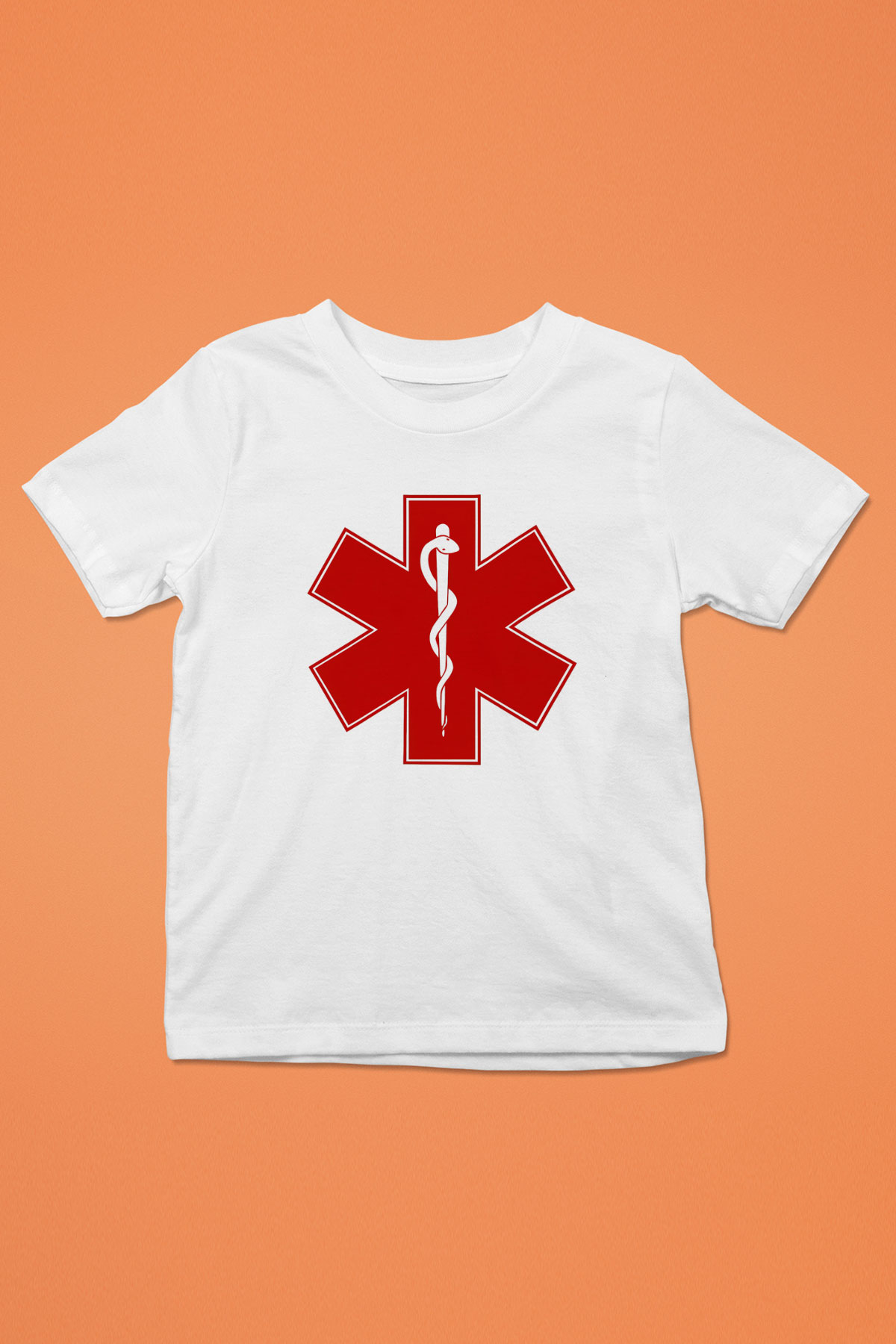 Ambulans şoförü Baskılı Beyaz Unisex Çocuk Tişört