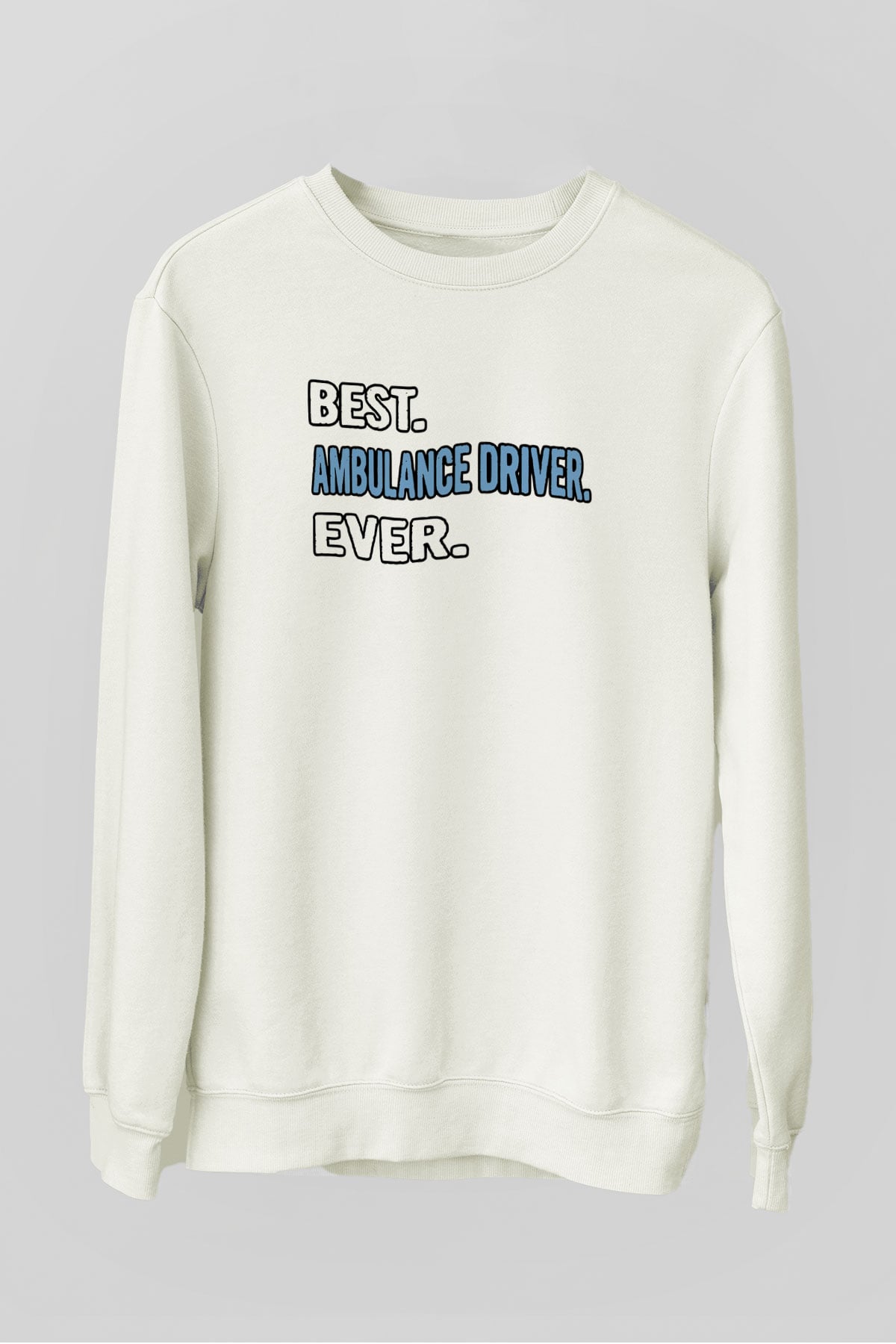 Ambulans şoförü Beyaz Unisex Sweatshirt