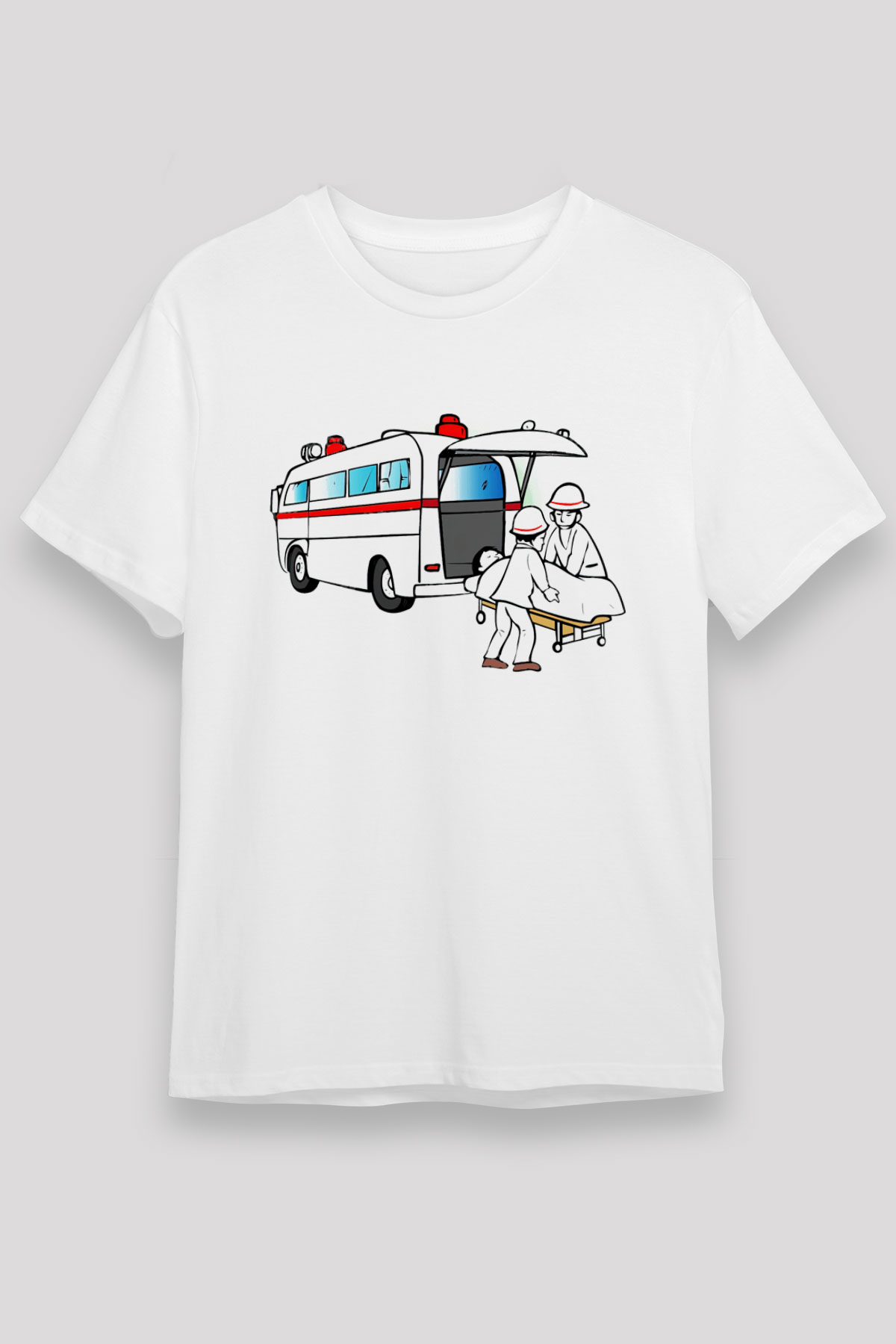 Ambulans şoförü Beyaz Unisex Tişört T-Shirt - TişörtFabrikası