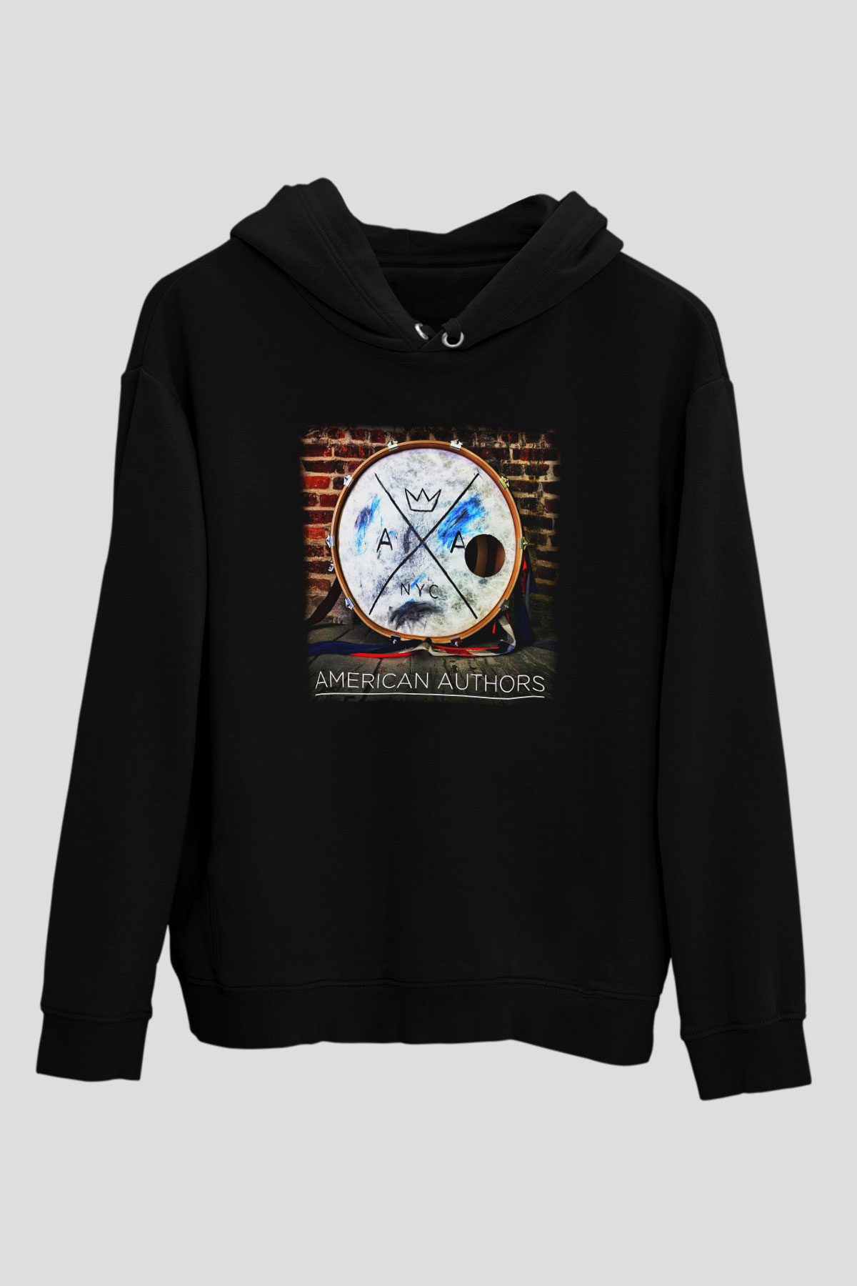 American Authors Siyah Unisex Kapüşonlu Sweatshirt