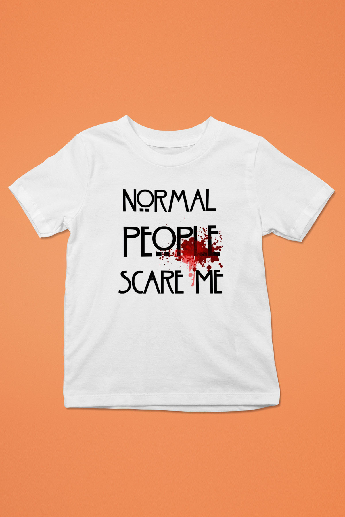 American Horror Story Baskılı Beyaz Unisex Çocuk Tişört