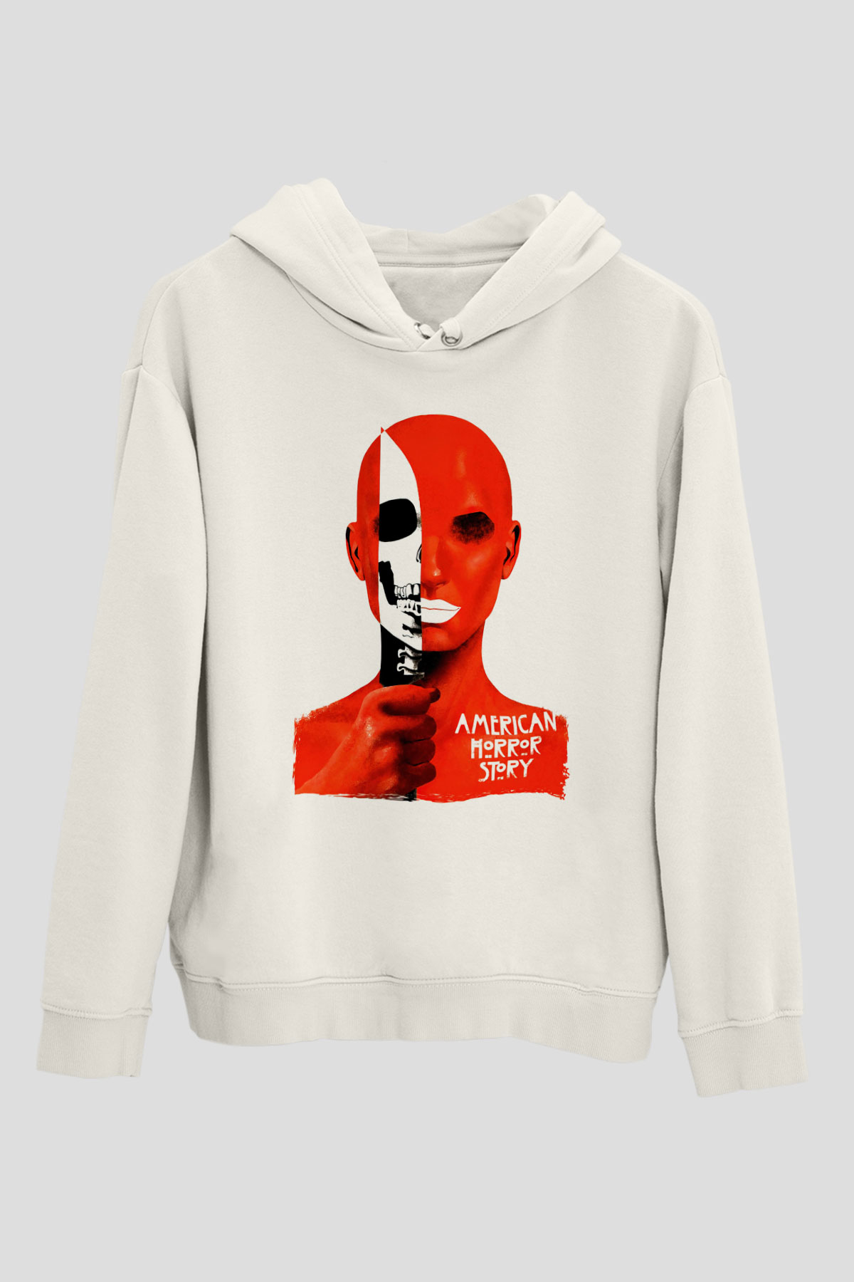 American Horror Story Beyaz Unisex Hoodie