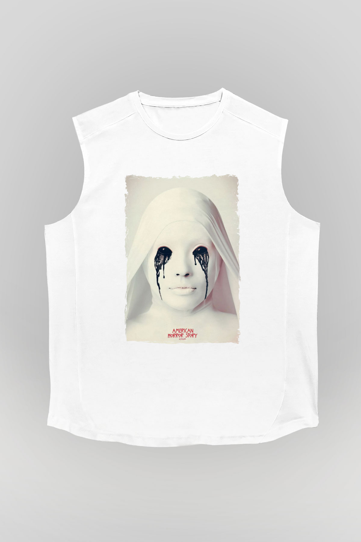 American Horror Story Beyaz Unisex Kolsuz Tişört