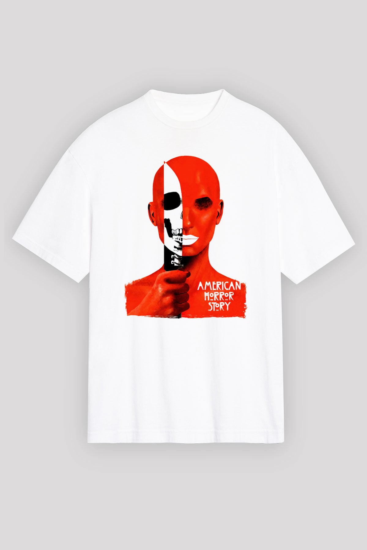 American Horror Story Beyaz Unisex Tişört T-Shirt