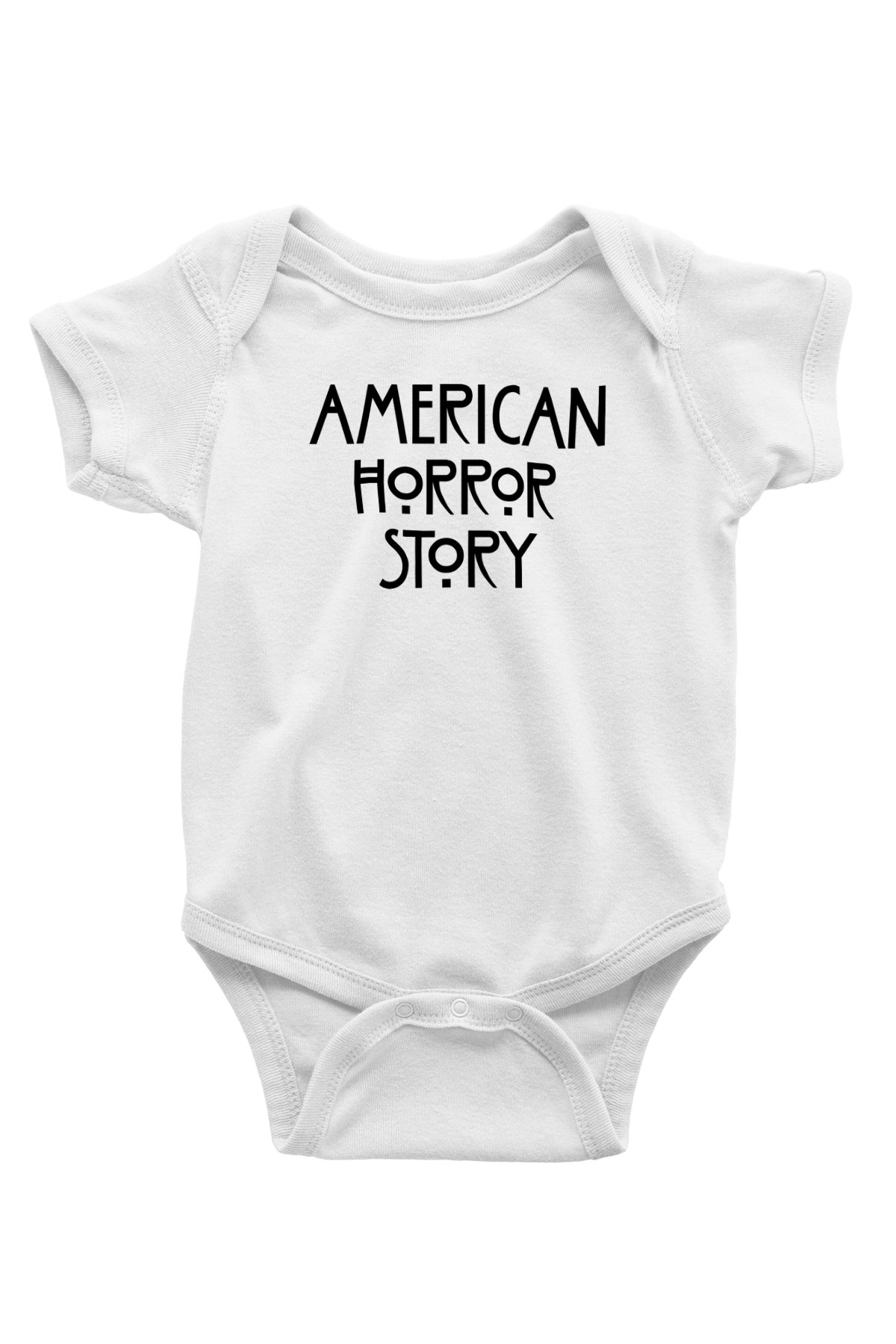 American Horror Story Normal People Scare Me Baskılı Beyaz Unisex Bebek Body - Zıbın