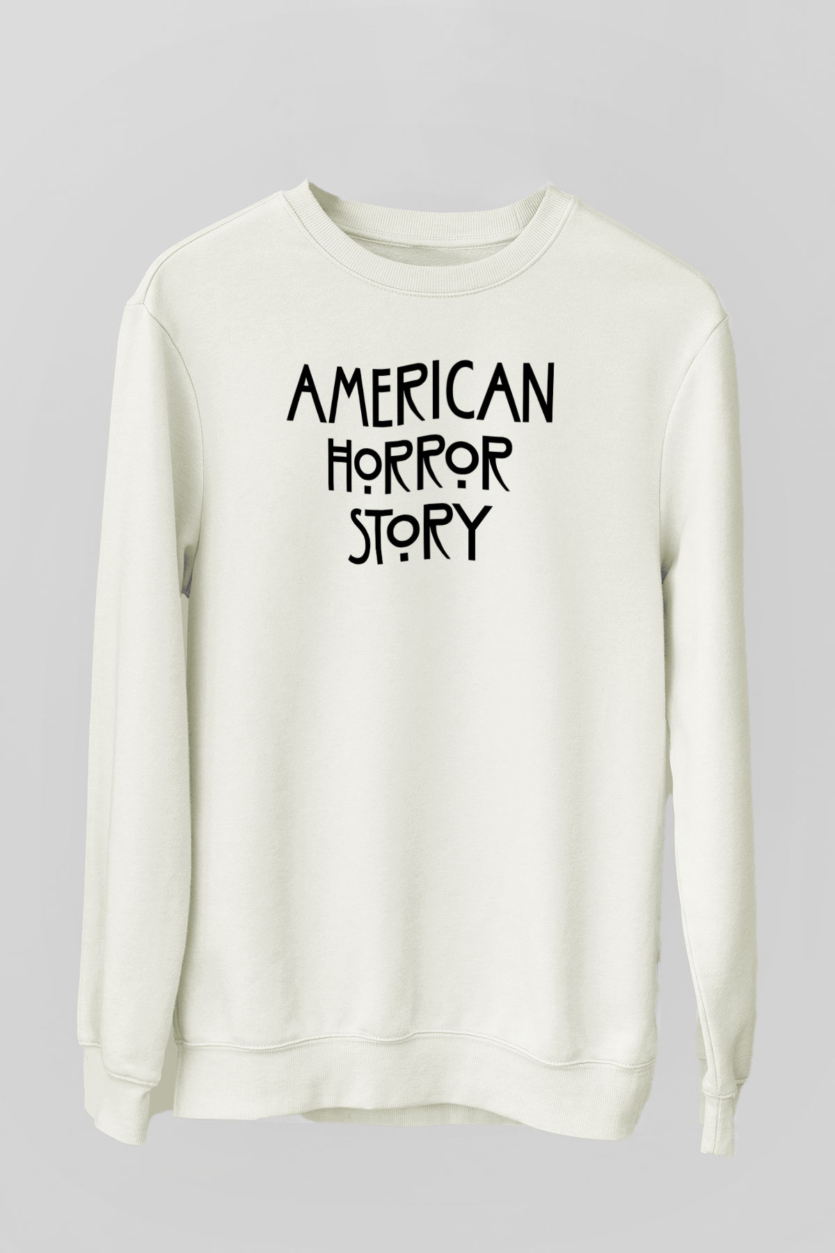 American Horror Story Normal People Scare Me Beyaz Unisex Sweatshirt