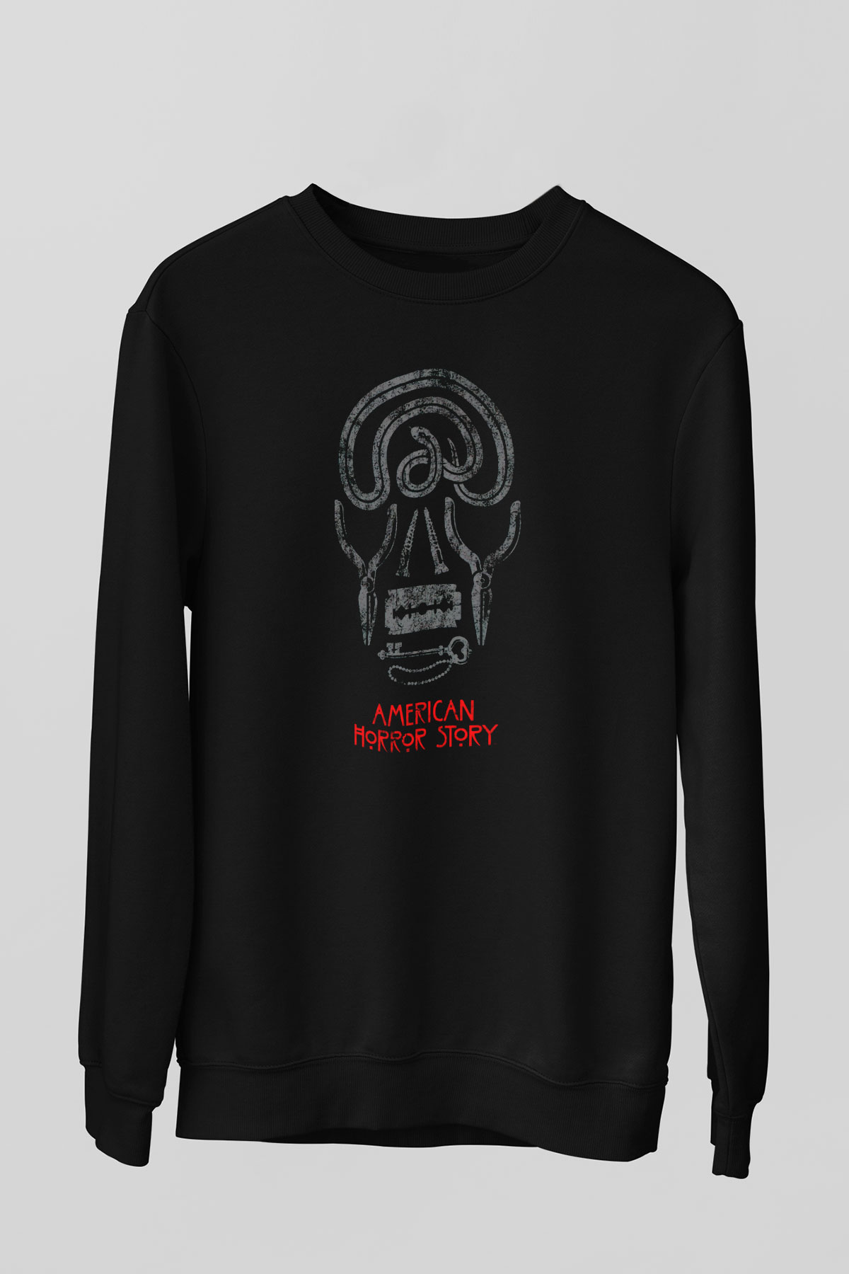 American Horror Story Siyah Unisex Sweatshirt