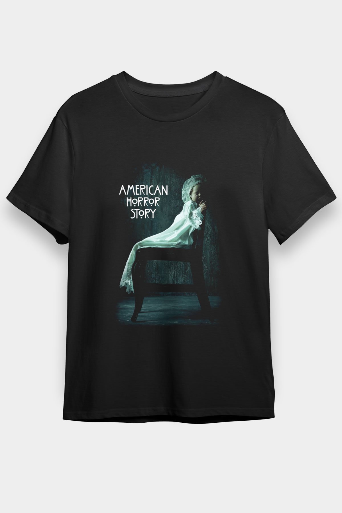 American Horror Story Siyah Unisex Graphic Tee - STREETWEAR