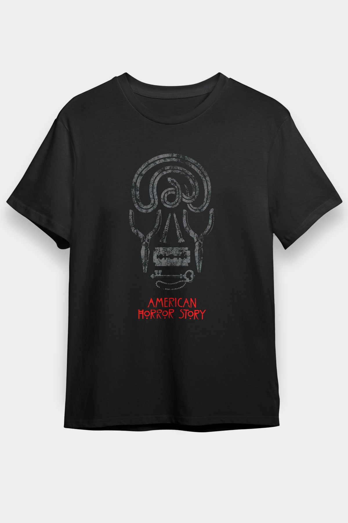 American Horror Story Siyah Unisex Graphic Tee - STREETWEAR